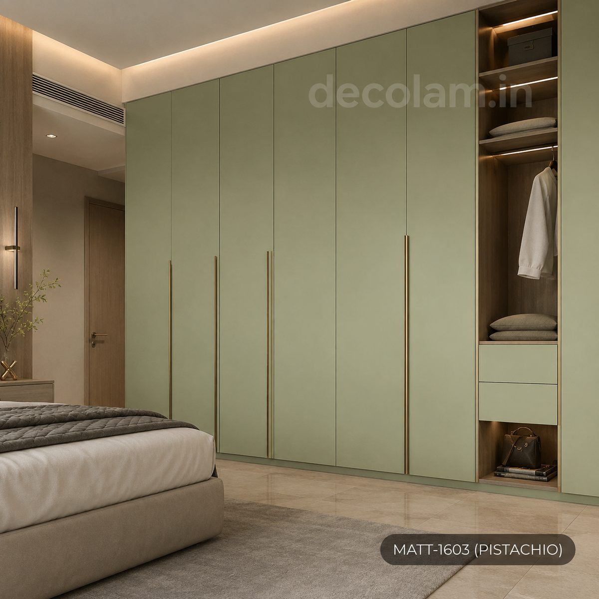 Decolam Matte Series MATT-1603 Pistachio Acrylic Laminate image 2