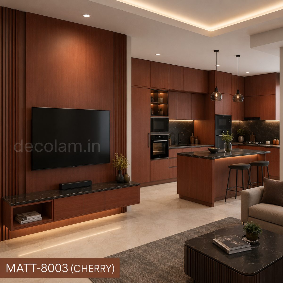 Decolam Matte Series MATT-8003 Cherry Acrylic Laminate image 3