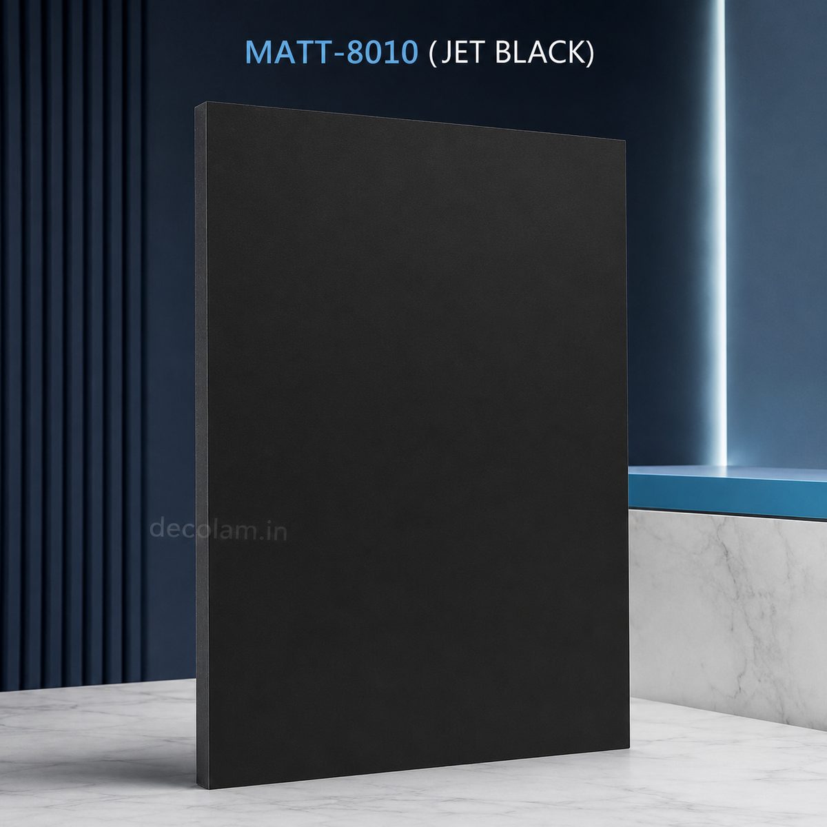 Decolam Matte Series MATT-8010 Jet Black Acrylic Laminate image 1