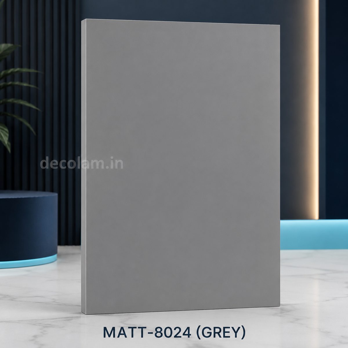 Decolam Matte Series MATT-8024 Grey Acrylic Laminate image 1
