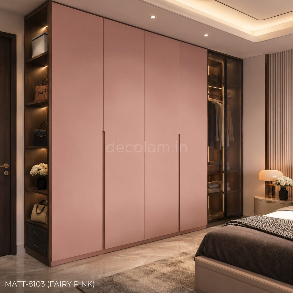 Decolam Matte Series MATT-8103 Fairy Pink Acrylic Laminate image 2