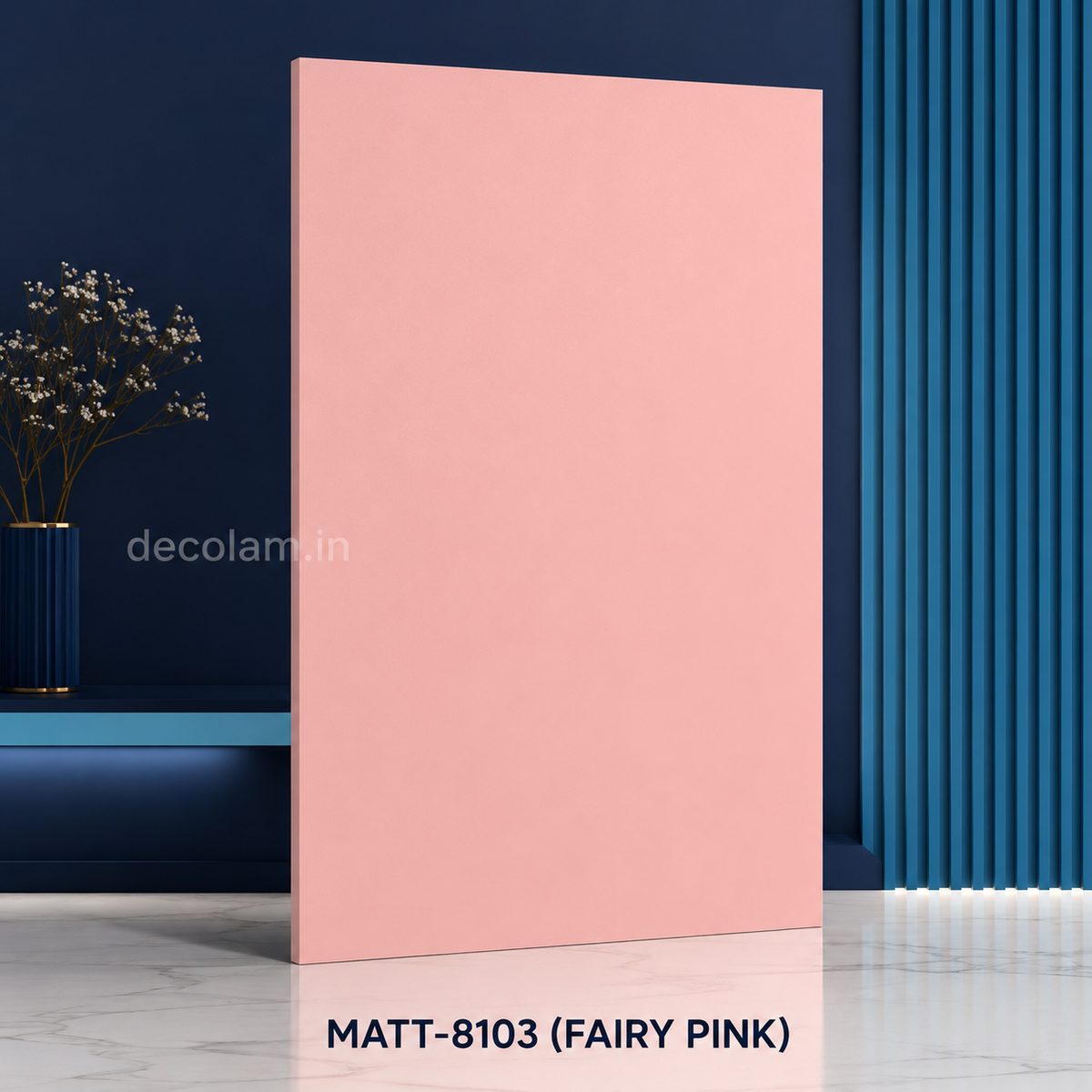 Decolam Matte Series MATT-8103 Fairy Pink Acrylic Laminate image 1
