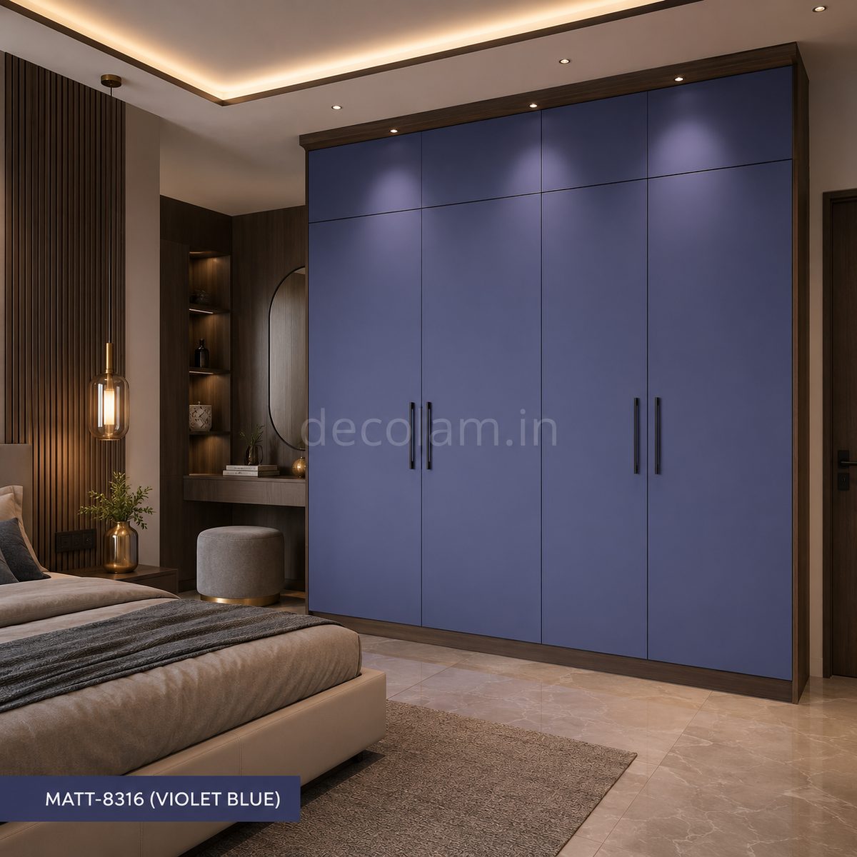 Decolam Matte Series MATT-8316 Violet Blue Acrylic Laminate image 2