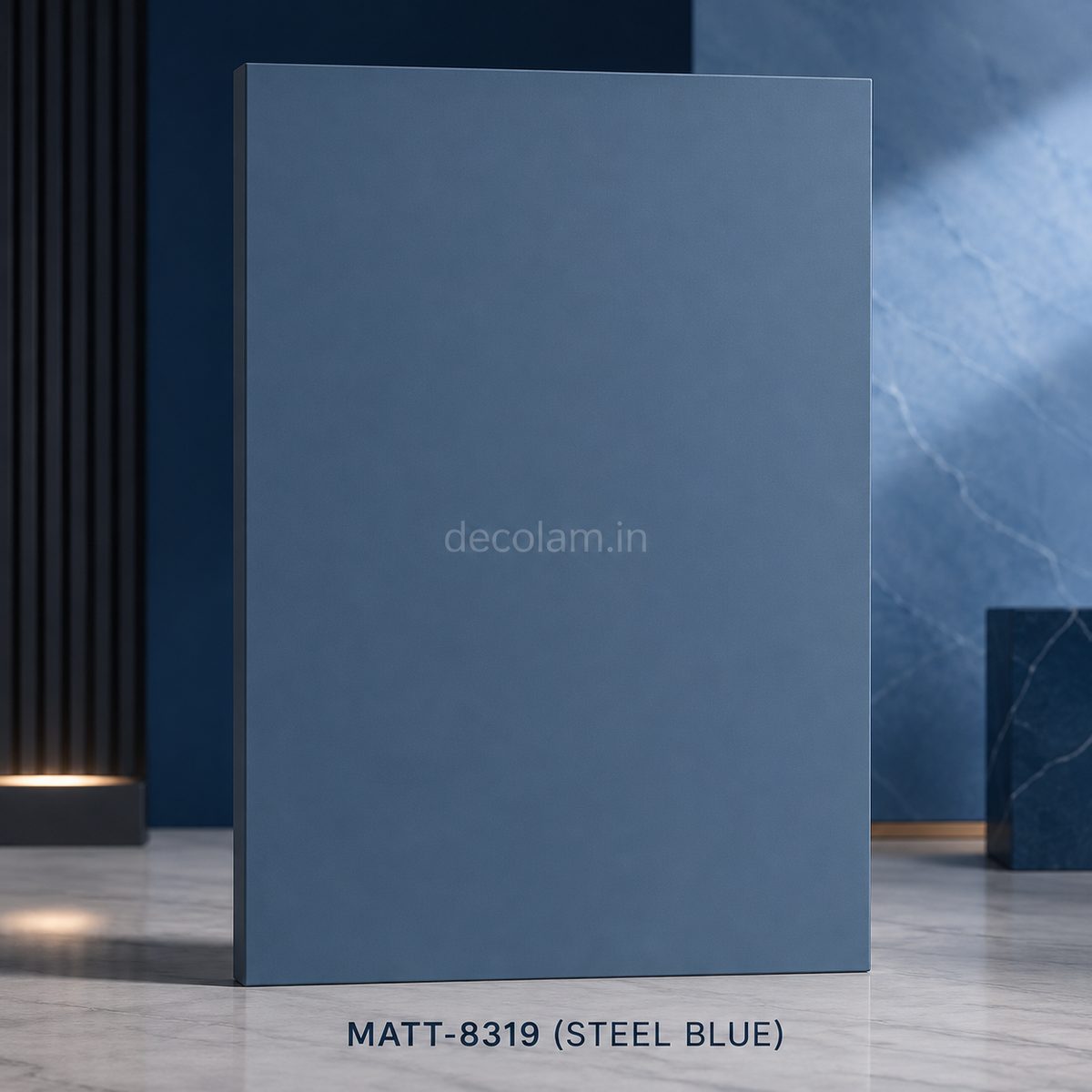 Decolam Matte Series MATT-8319 Steel Blue Acrylic Laminate image 1