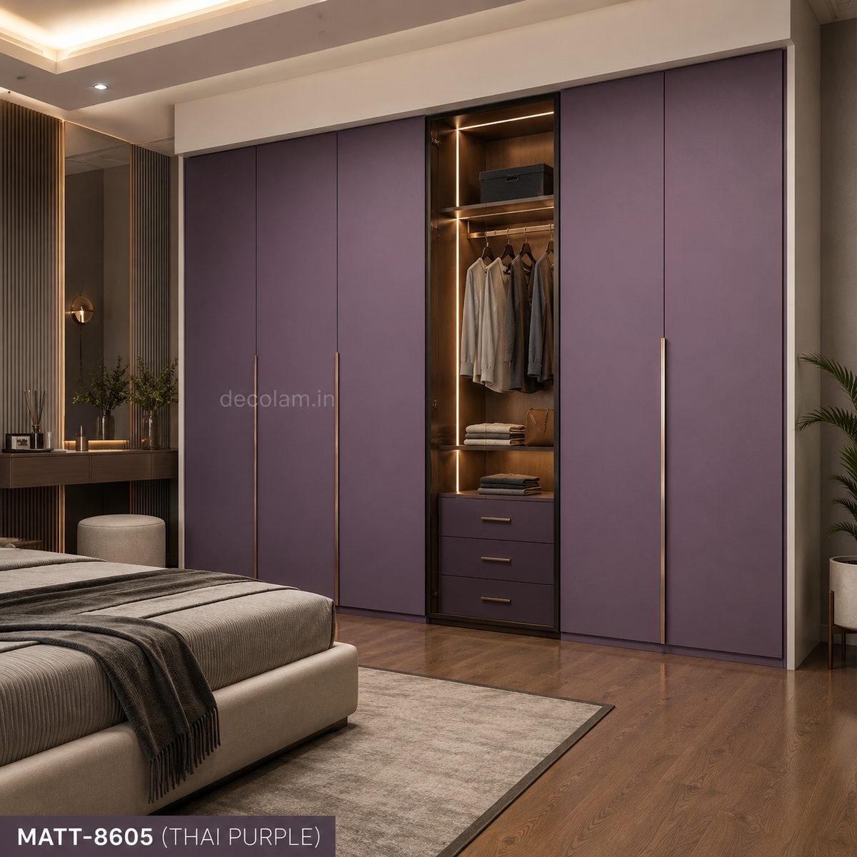 Decolam Matte Series MATT-8605 Thai Purple Acrylic Laminate image 2