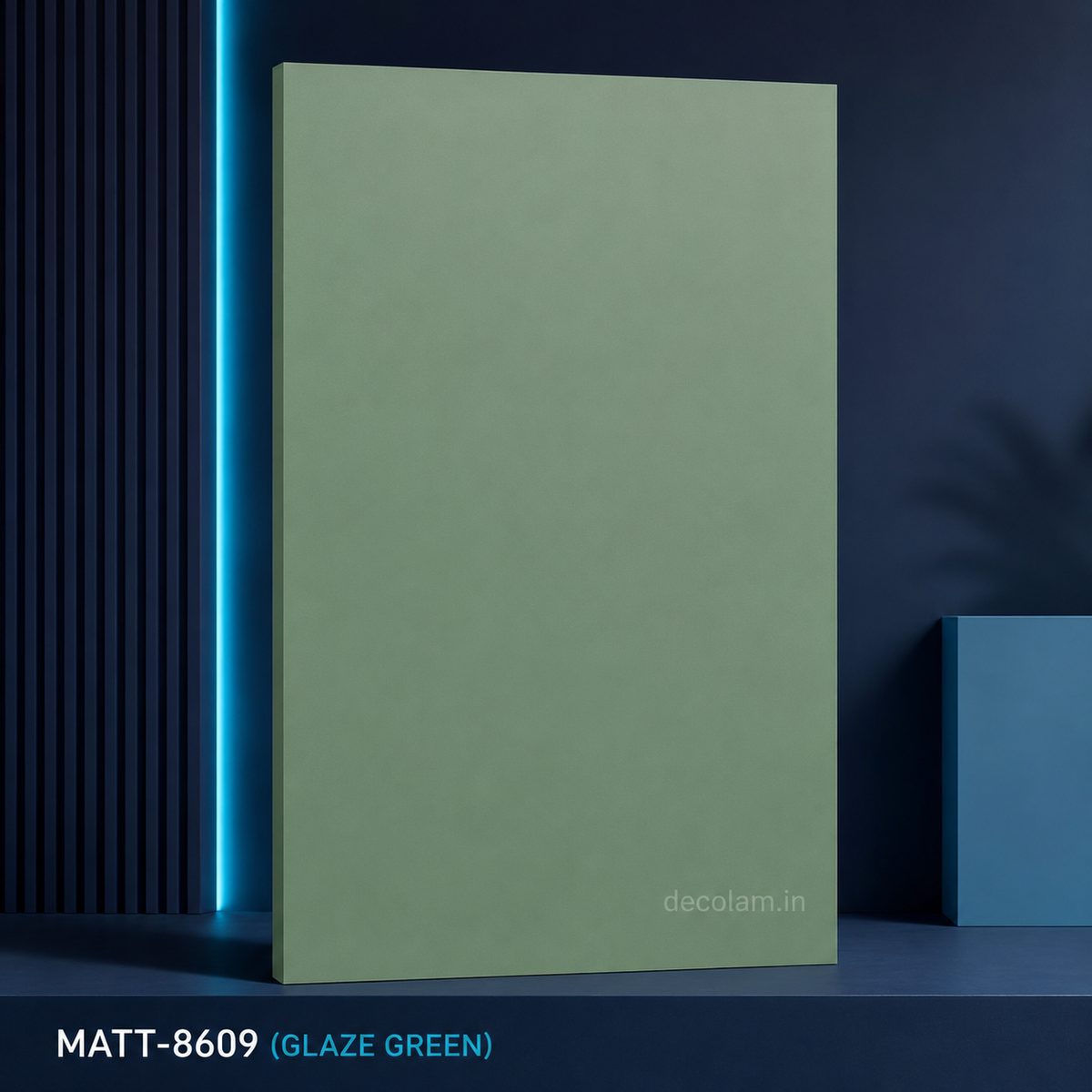 Decolam Matte Series MATT-8609 Glaze Green Acrylic Laminate image 1