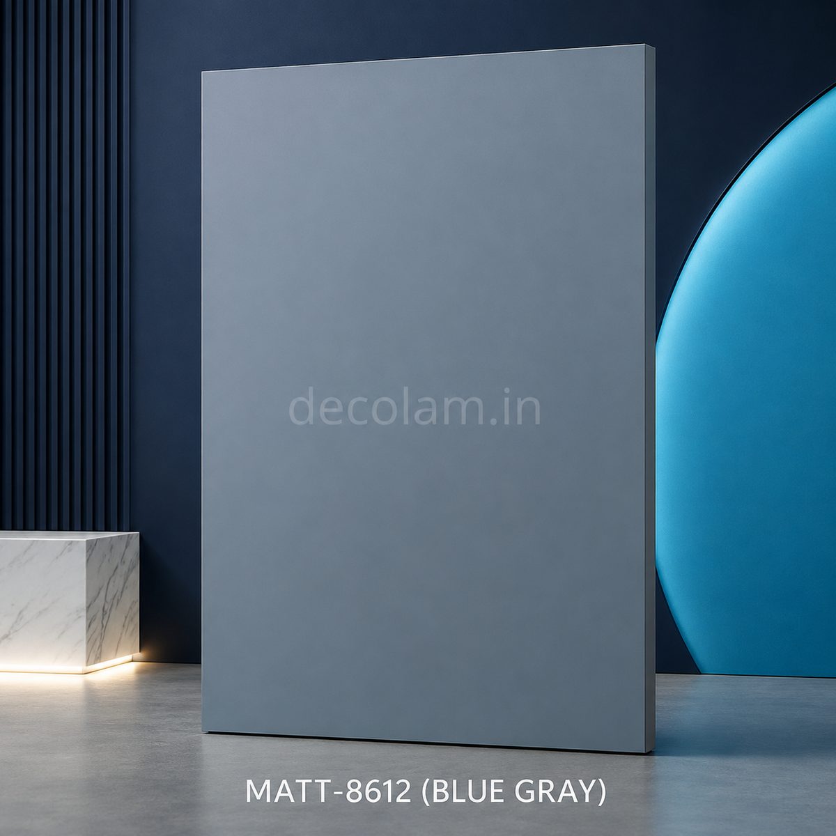 Decolam Matte Series MATT-8612 Blue Gray Acrylic Laminate image 1