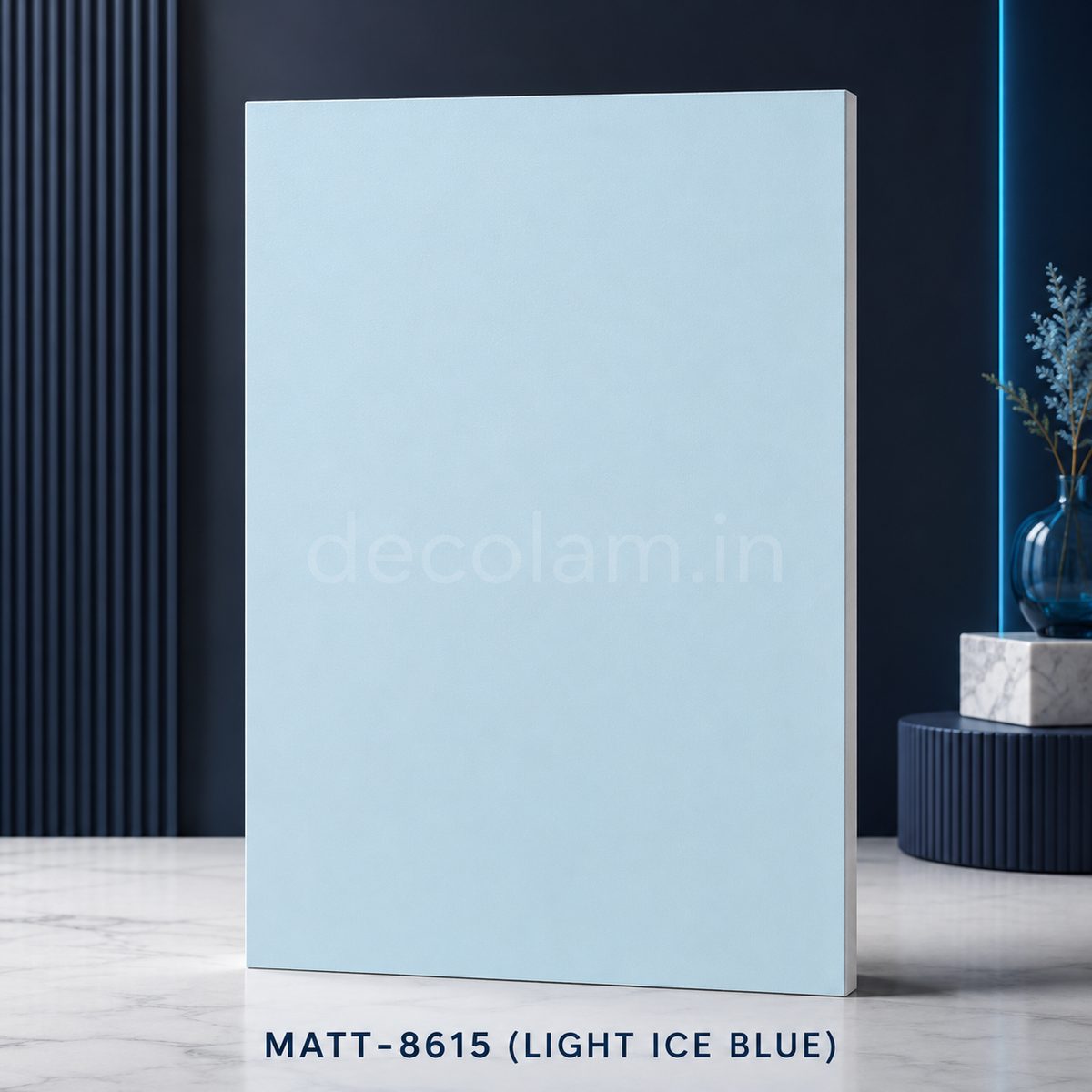 Decolam Matte Series MATT-8615 Light Ice Blue Acrylic Laminate image 1