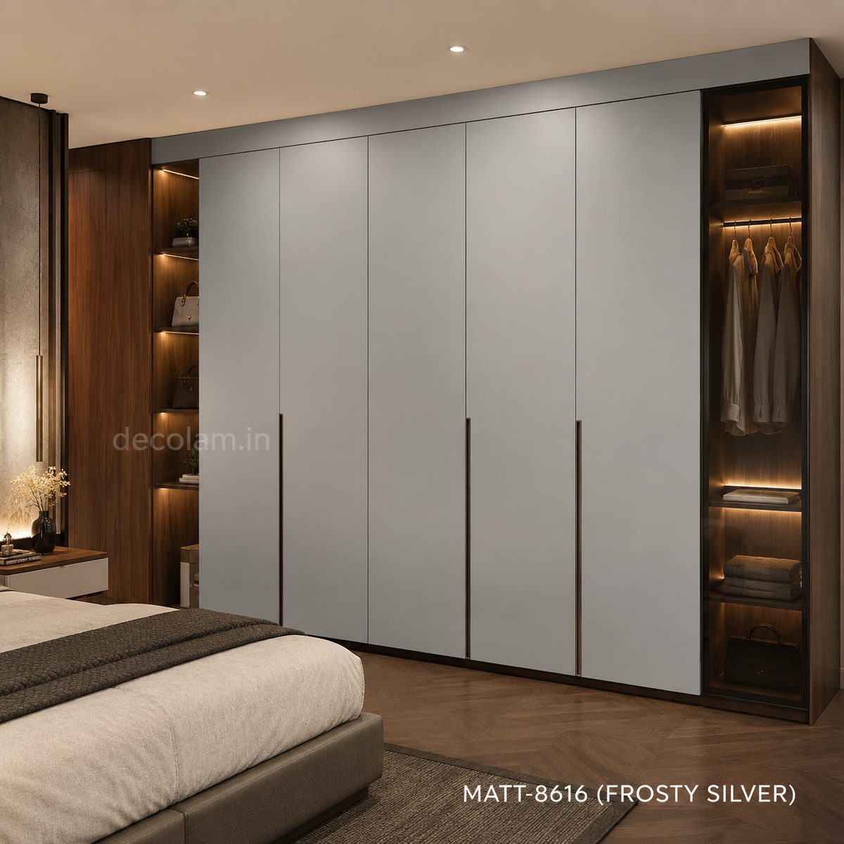Decolam Matte Series MATT-8616 Frosty Silver Acrylic Laminate image 2