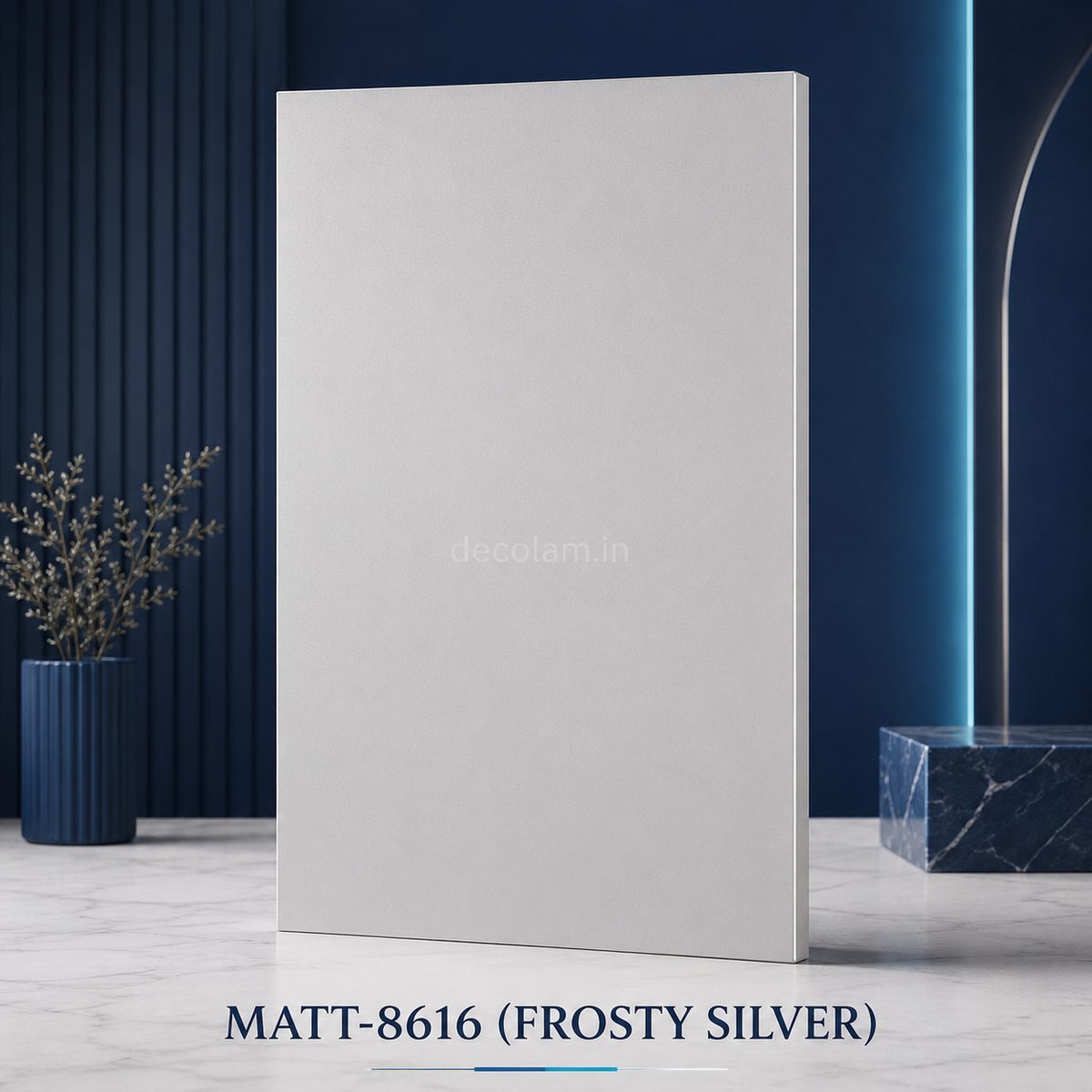 Decolam Matte Series MATT-8616 Frosty Silver Acrylic Laminate image 1