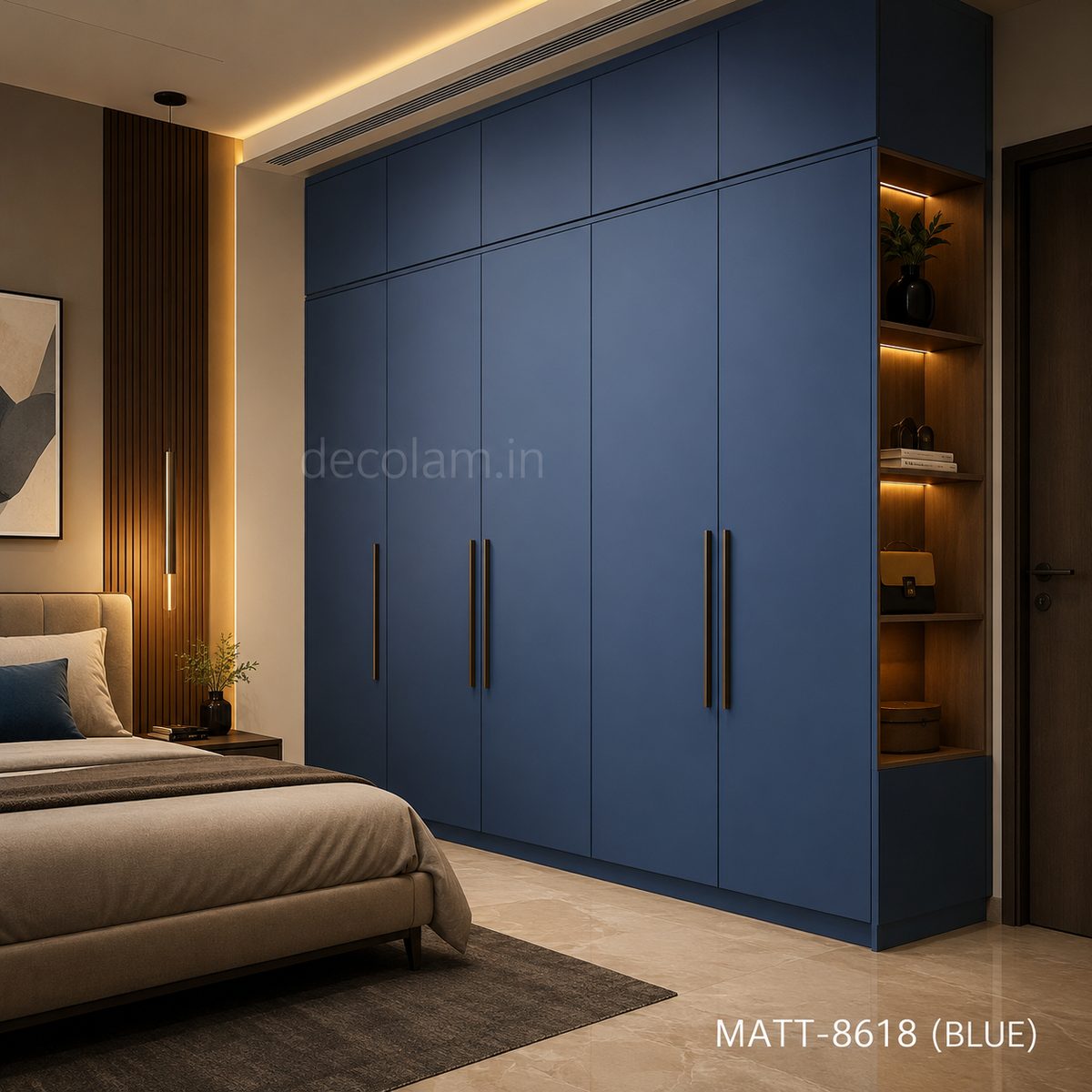 Decolam Matte Series MATT-8618 Blue Acrylic Laminate image 2