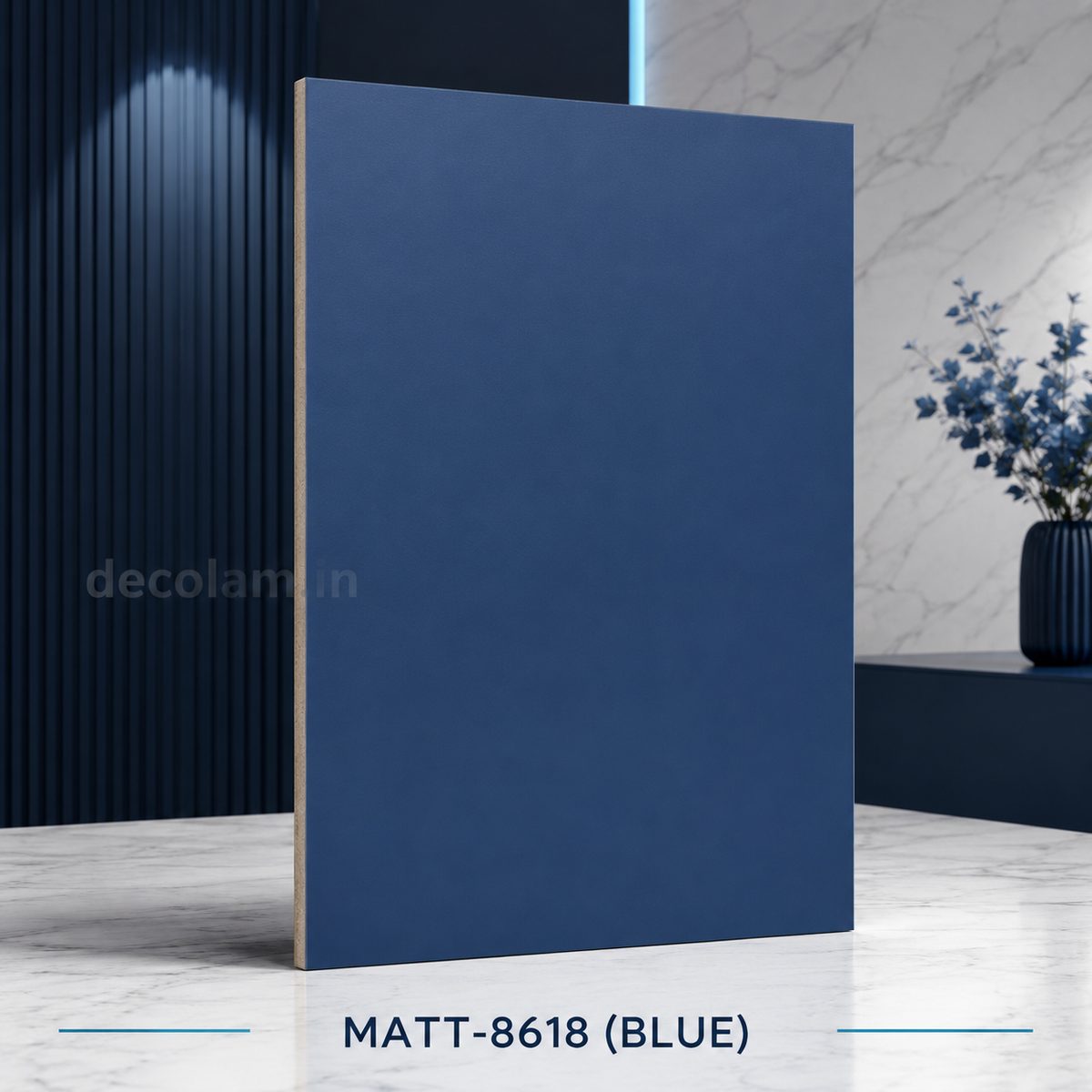Decolam Matte Series MATT-8618 Blue Acrylic Laminate image 1