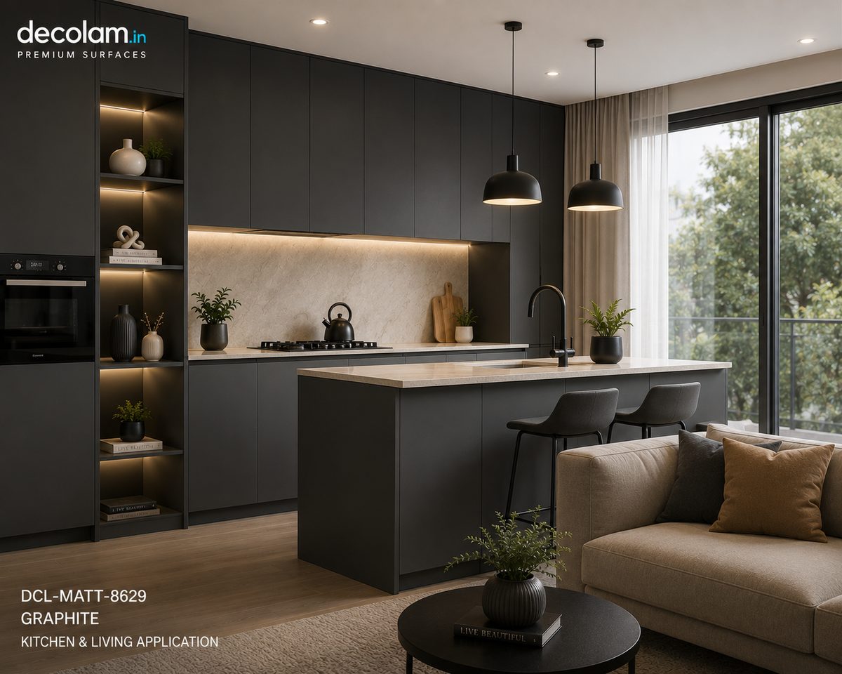 Decolam Matte Series MATT-8629 Graphite Acrylic Laminate image 3