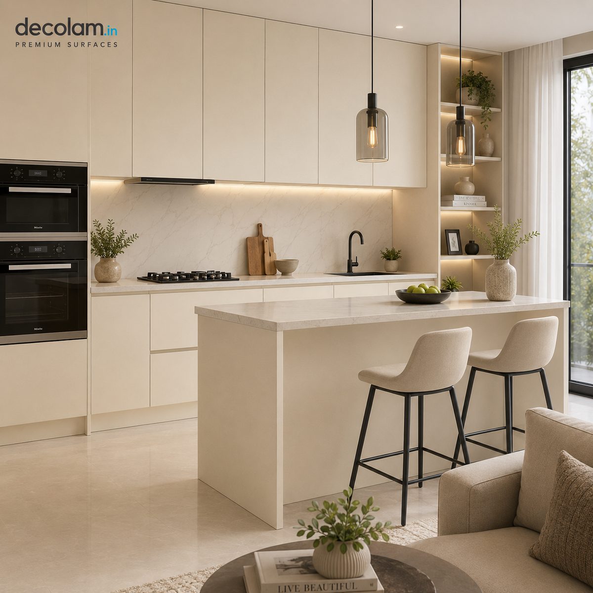 Decolam Matte Series MATT-8640 Ivory Acrylic Laminate