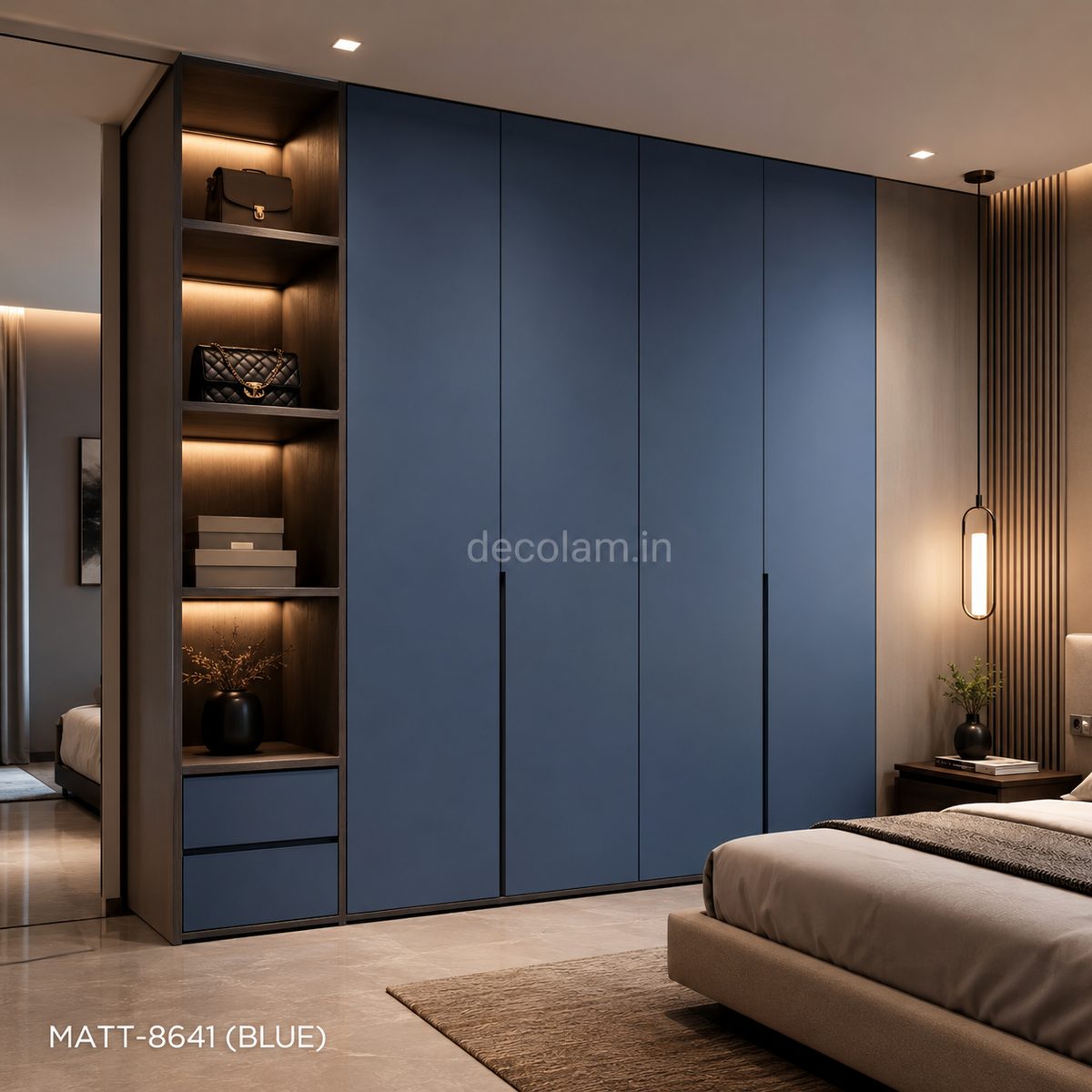 Decolam Matte Series MATT-8641 Blue Acrylic Laminate image 2