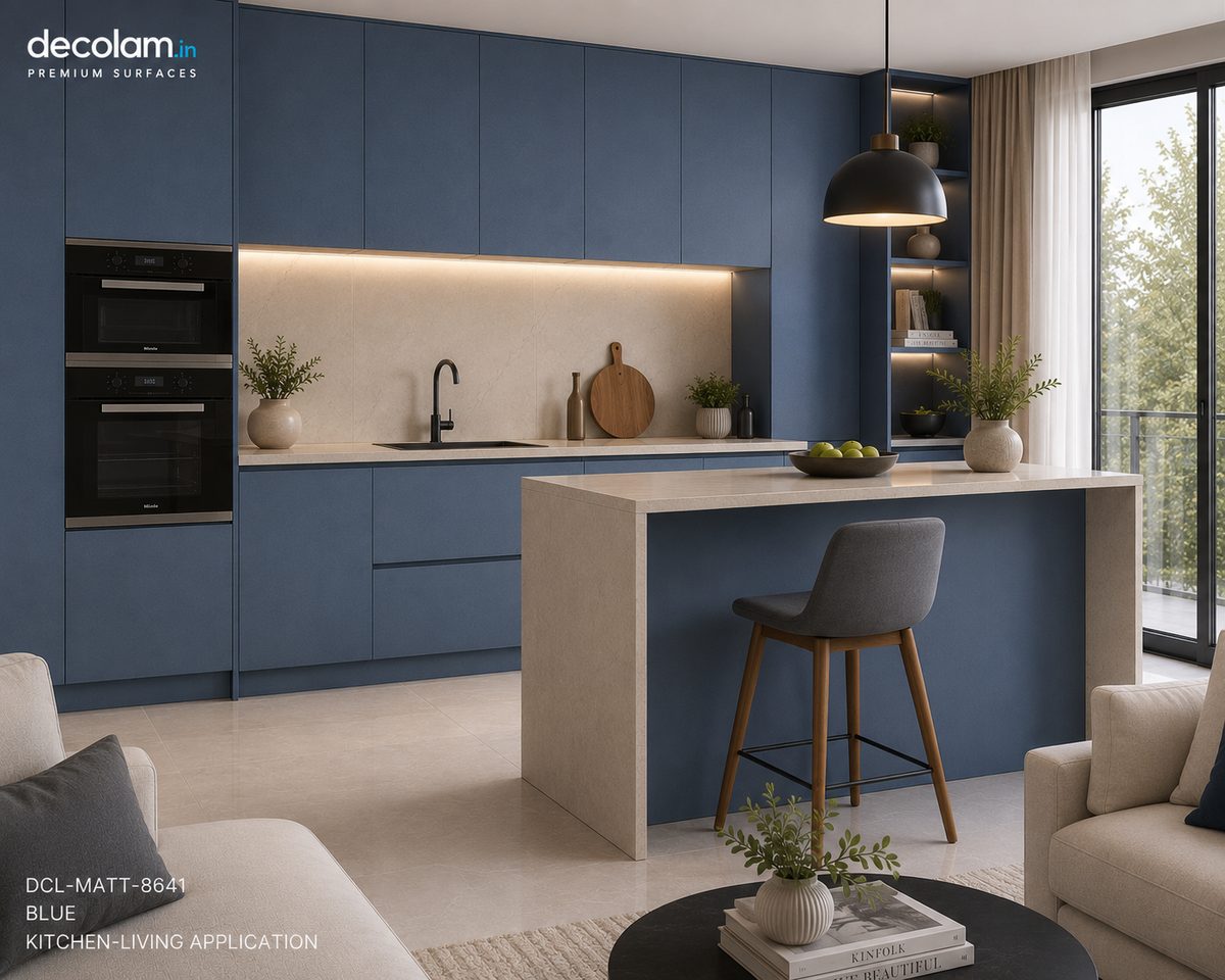 Decolam Matte Series MATT-8641 Blue Acrylic Laminate image 3