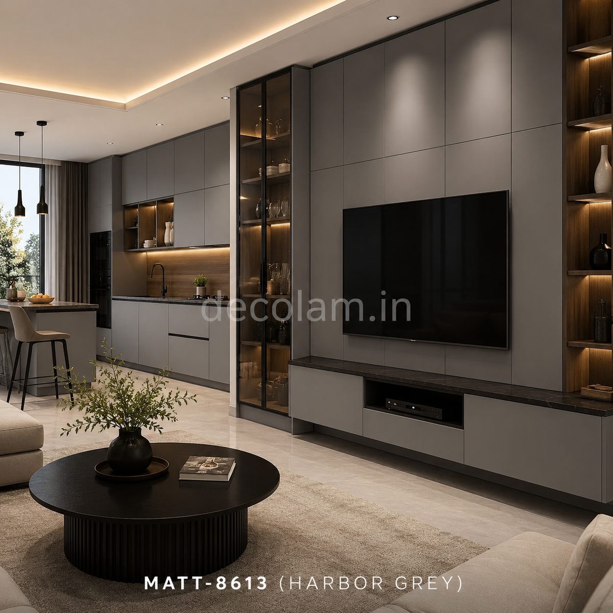 Decolam Matte Series MATT-8643 Bean Green Acrylic Laminate image 3