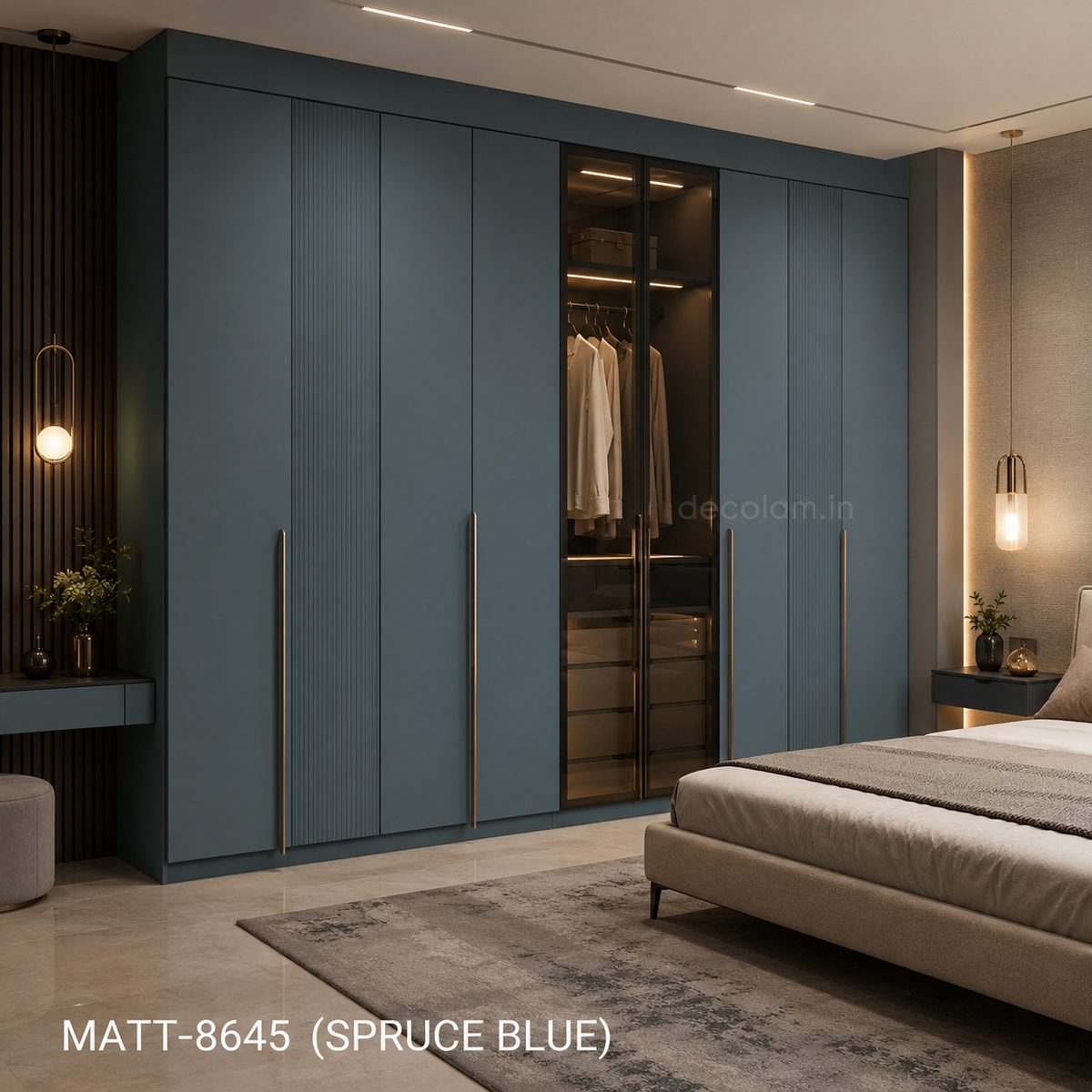 Decolam Matte Series MATT-8645 Spruce Blue Acrylic Laminate image 2