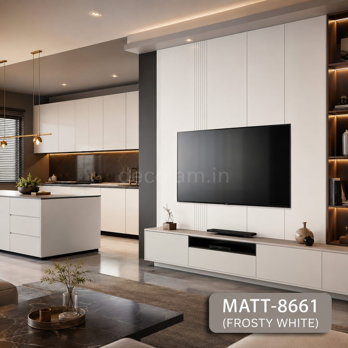 Decolam Matte Series MATT-8661 Frosty White Acrylic Laminate image 3