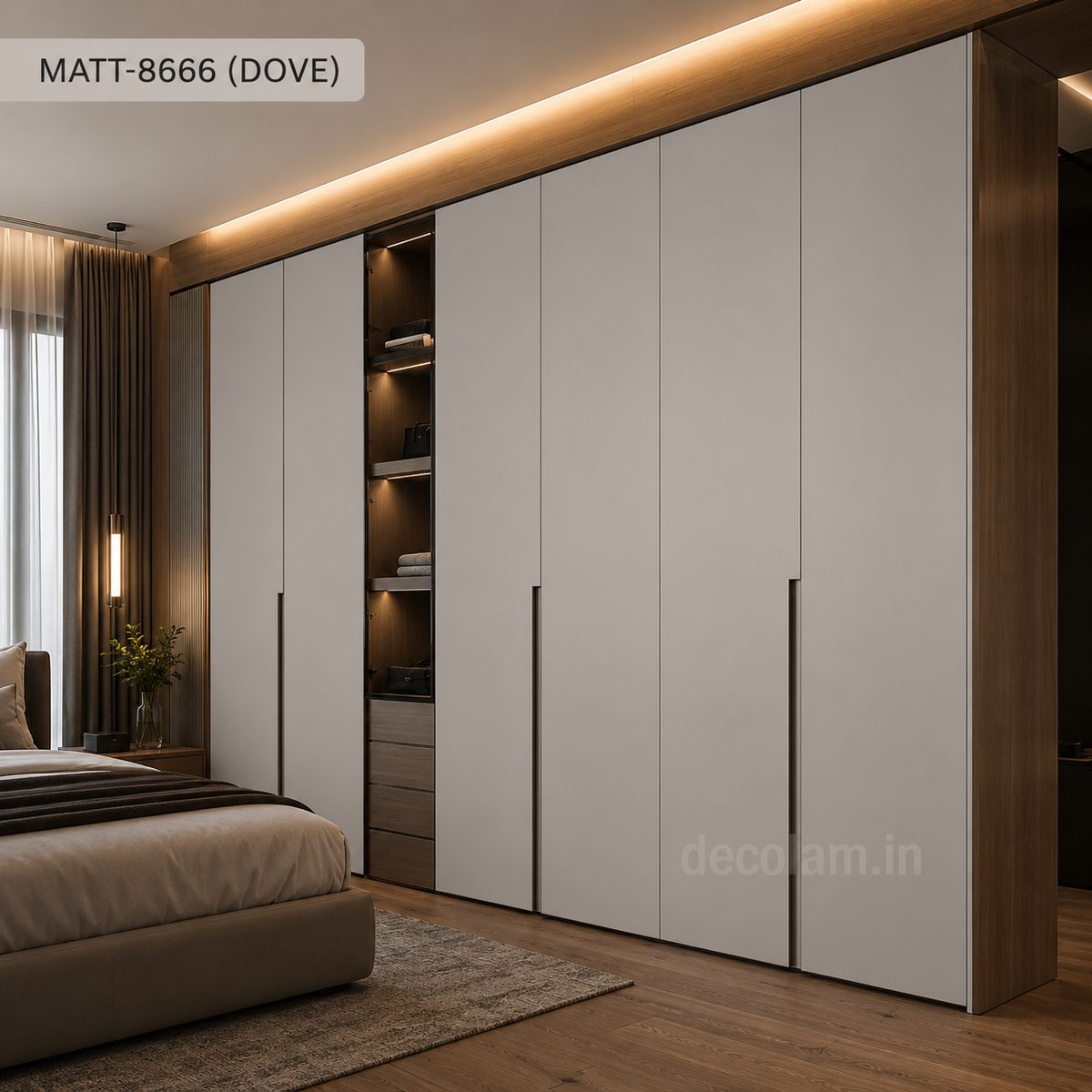 Decolam Matte Series MATT-8666 Dove Acrylic Laminate image 2