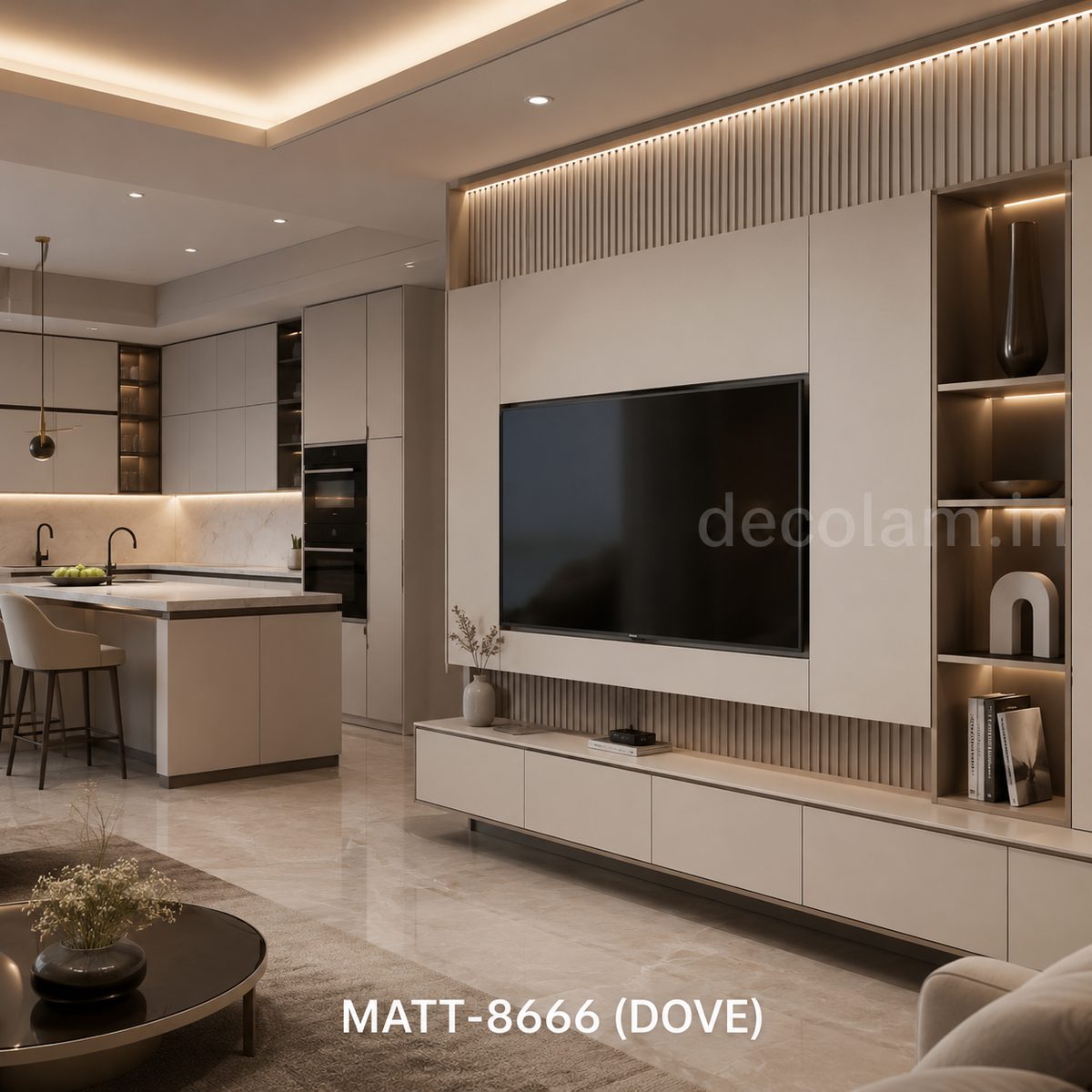 Decolam Matte Series MATT-8666 Dove Acrylic Laminate image 3