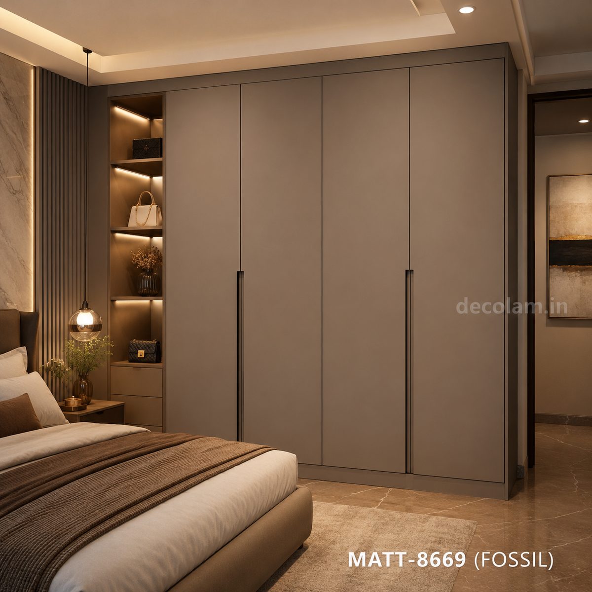 Decolam Matte Series MATT-8669 Fossil Acrylic Laminate image 2