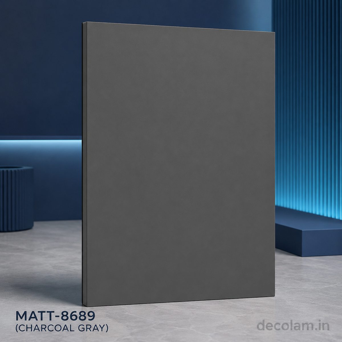 Decolam Matte Series MATT-8689 Charcoal Gray Acrylic Laminate image 1