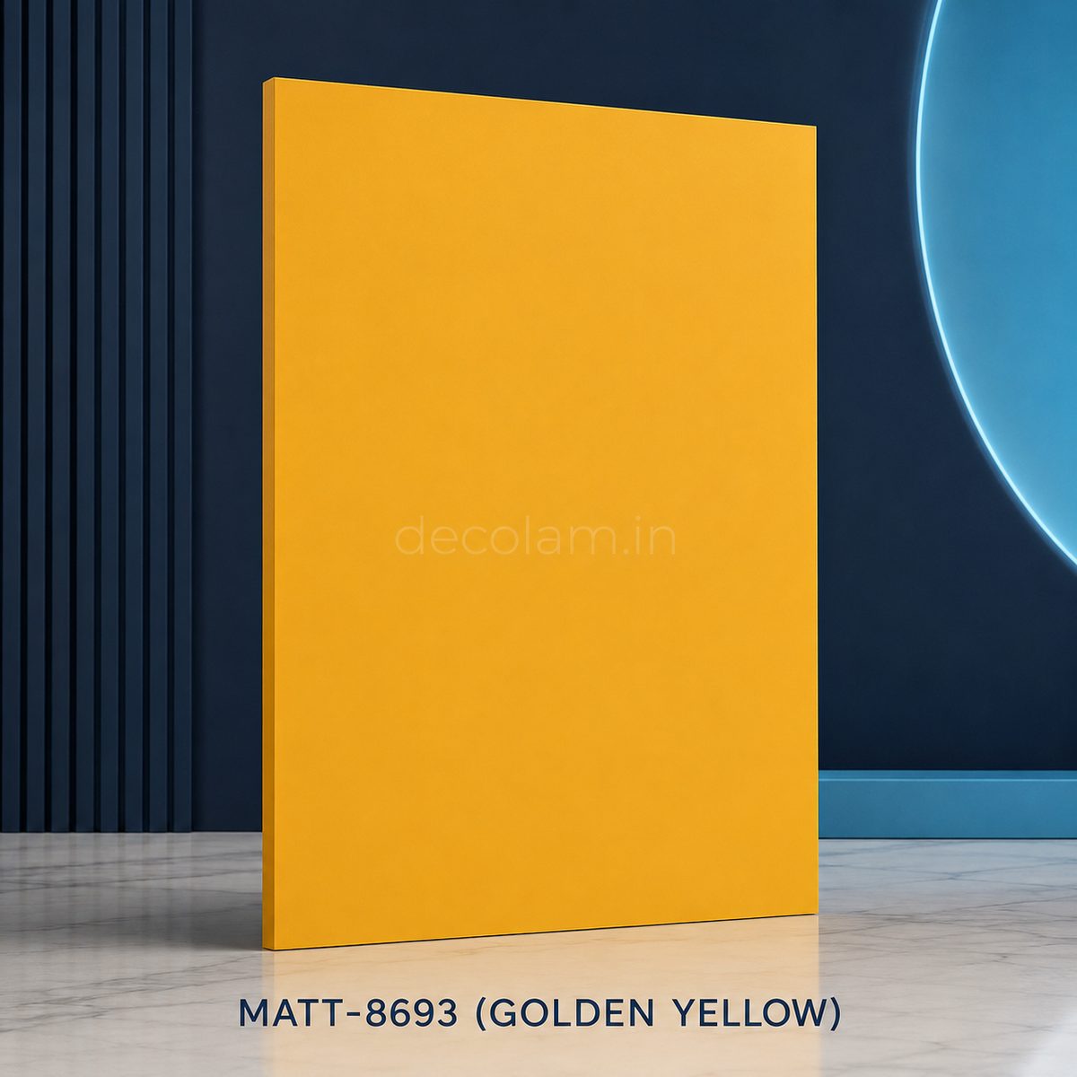 Decolam Matte Series MATT-8693 Golden Yellow Acrylic Laminate image 1