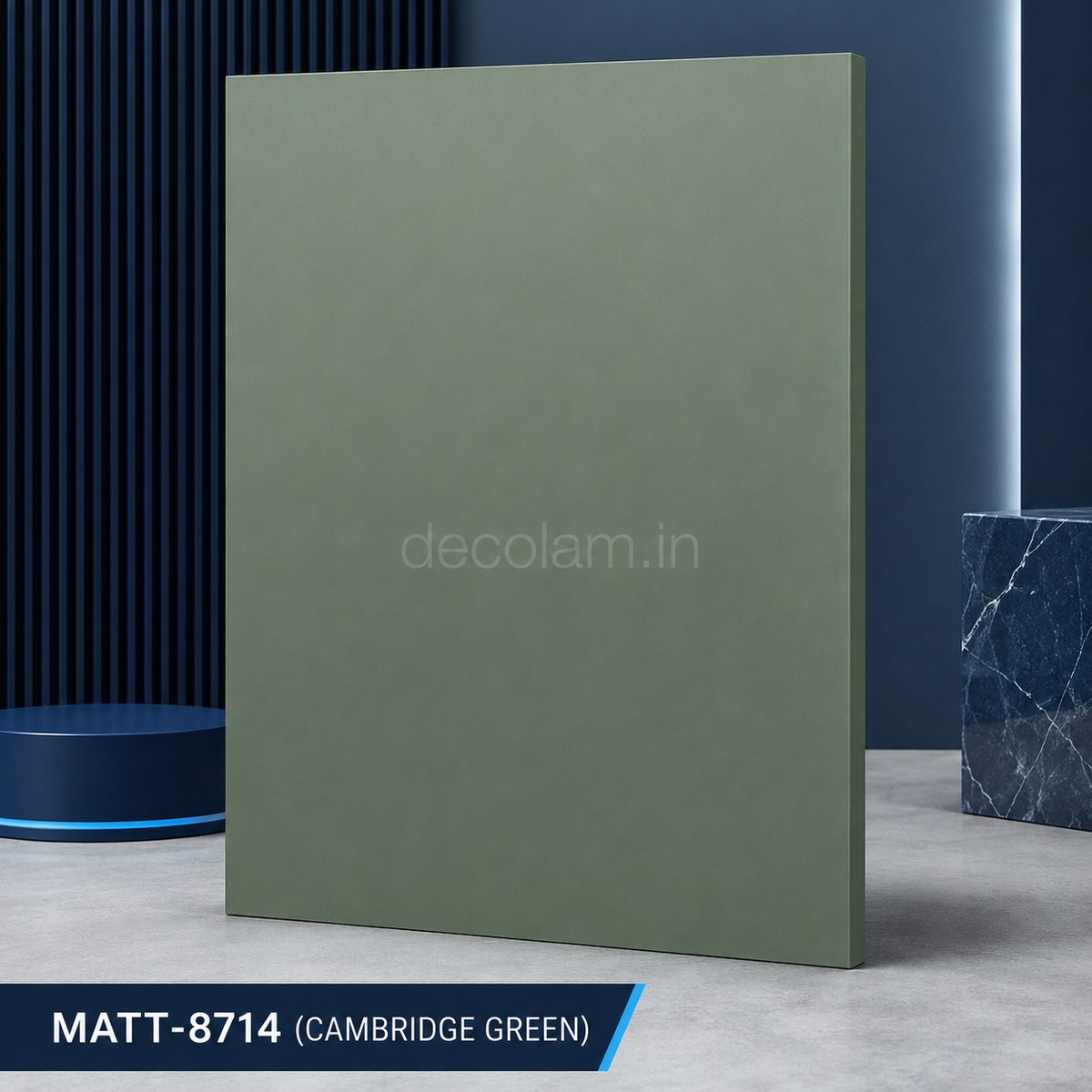 Decolam Matte Series MATT-8714 Cambridge Green Acrylic Laminate image 1