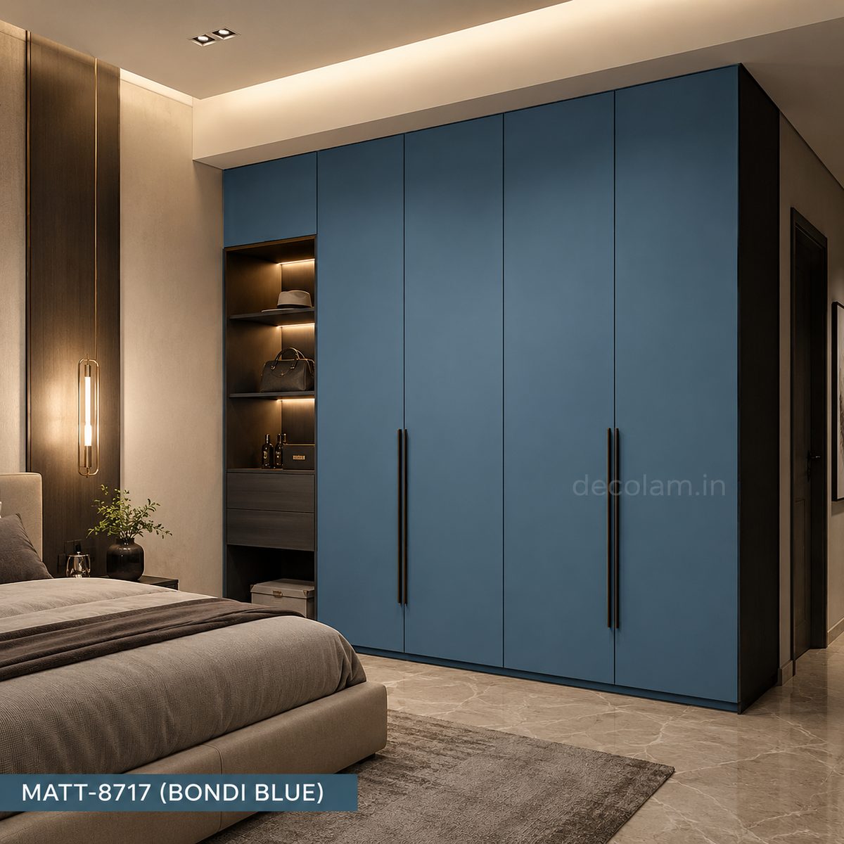 Decolam Matte Series MATT-8717 Bondi Blue Acrylic Laminate image 2