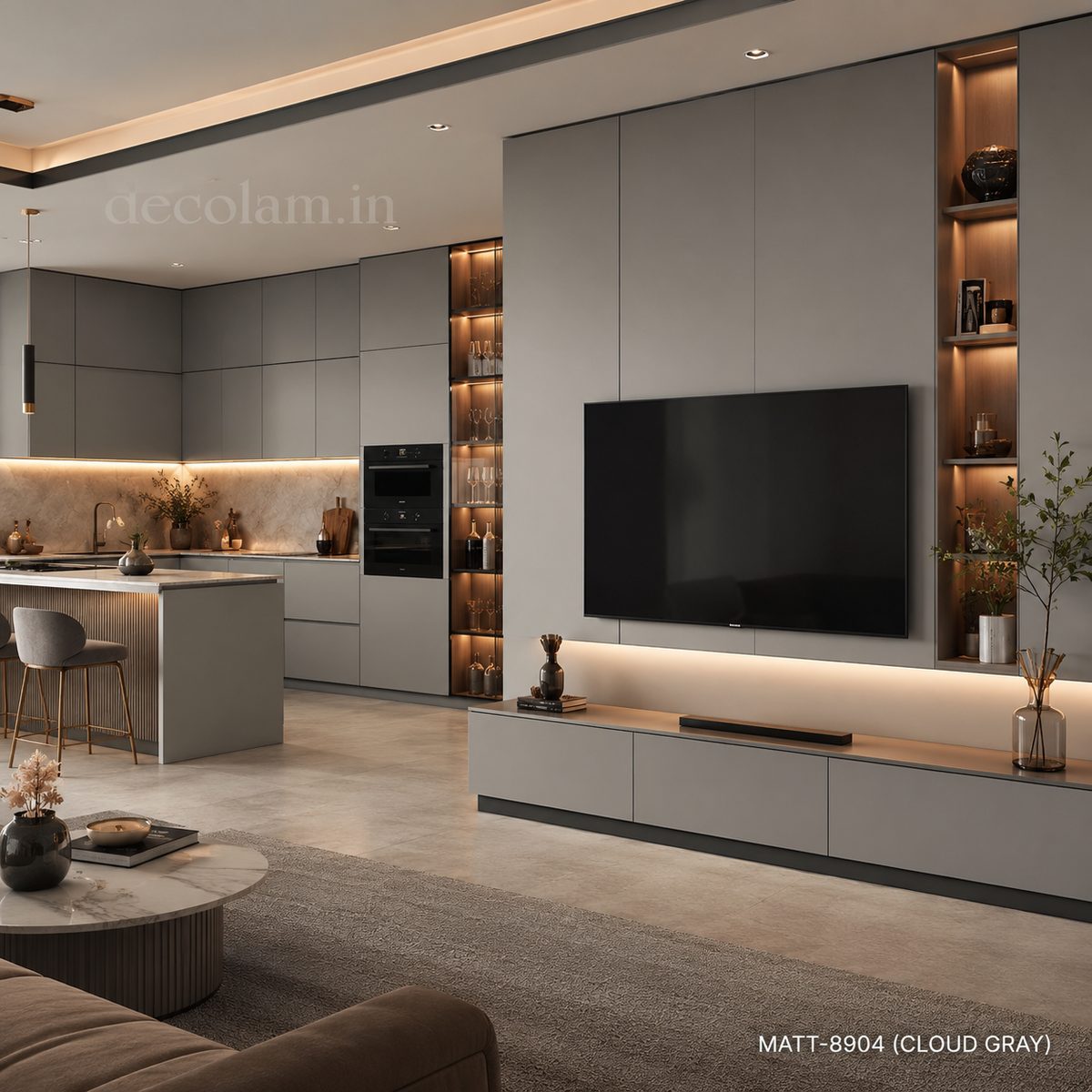 Decolam Matte Series MATT-8717 Bondi Blue Acrylic Laminate image 3