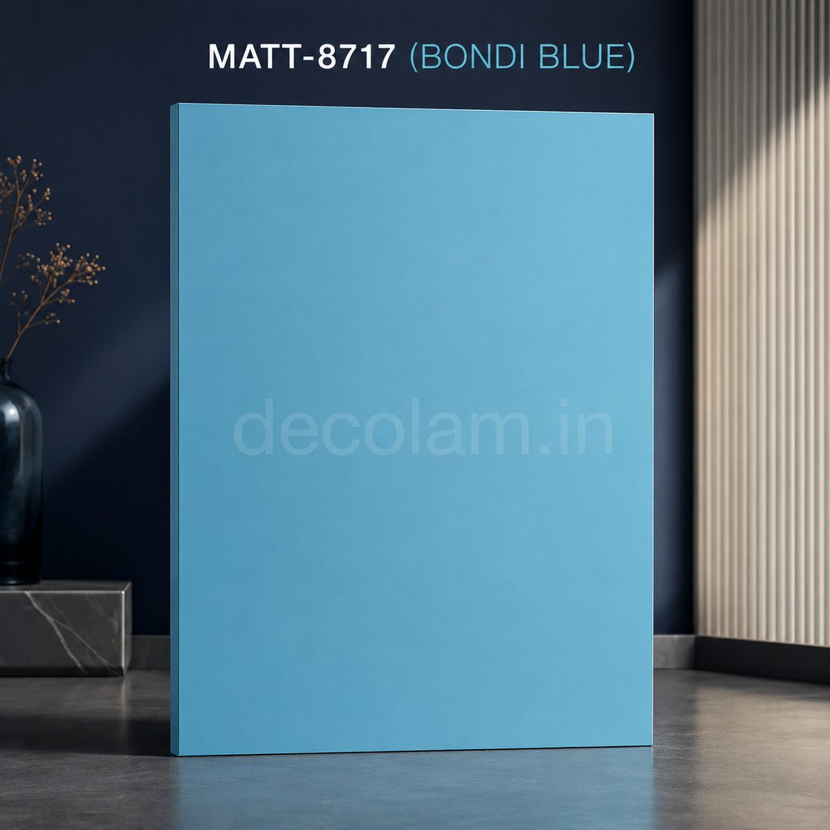 Decolam Matte Series MATT-8717 Bondi Blue Acrylic Laminate image 1