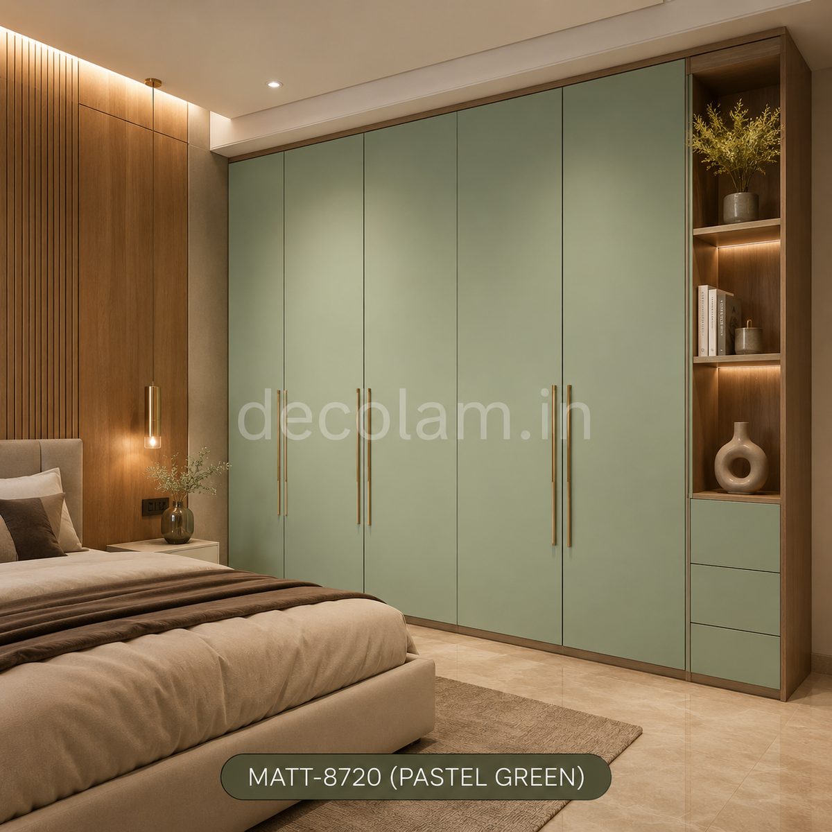 Decolam Matte Series MATT-8720 Pastel Green Acrylic Laminate image 2