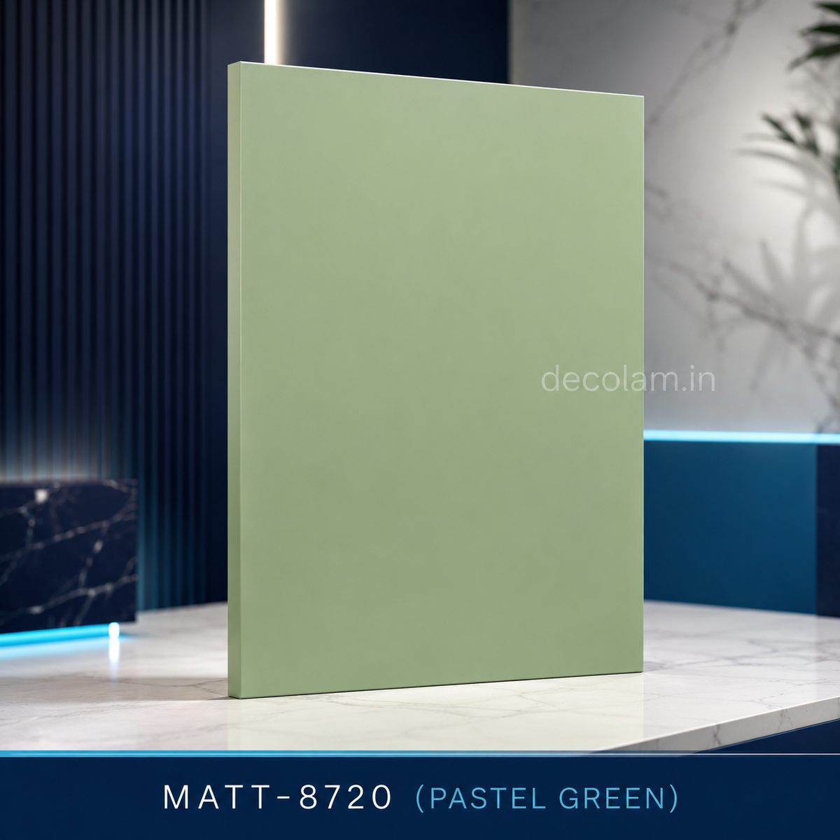 Decolam Matte Series MATT-8720 Pastel Green Acrylic Laminate image 1