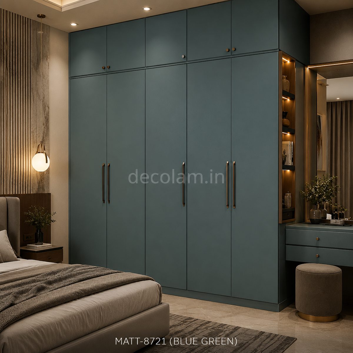 Decolam Matte Series MATT-8721 Blue Green Acrylic Laminate image 2