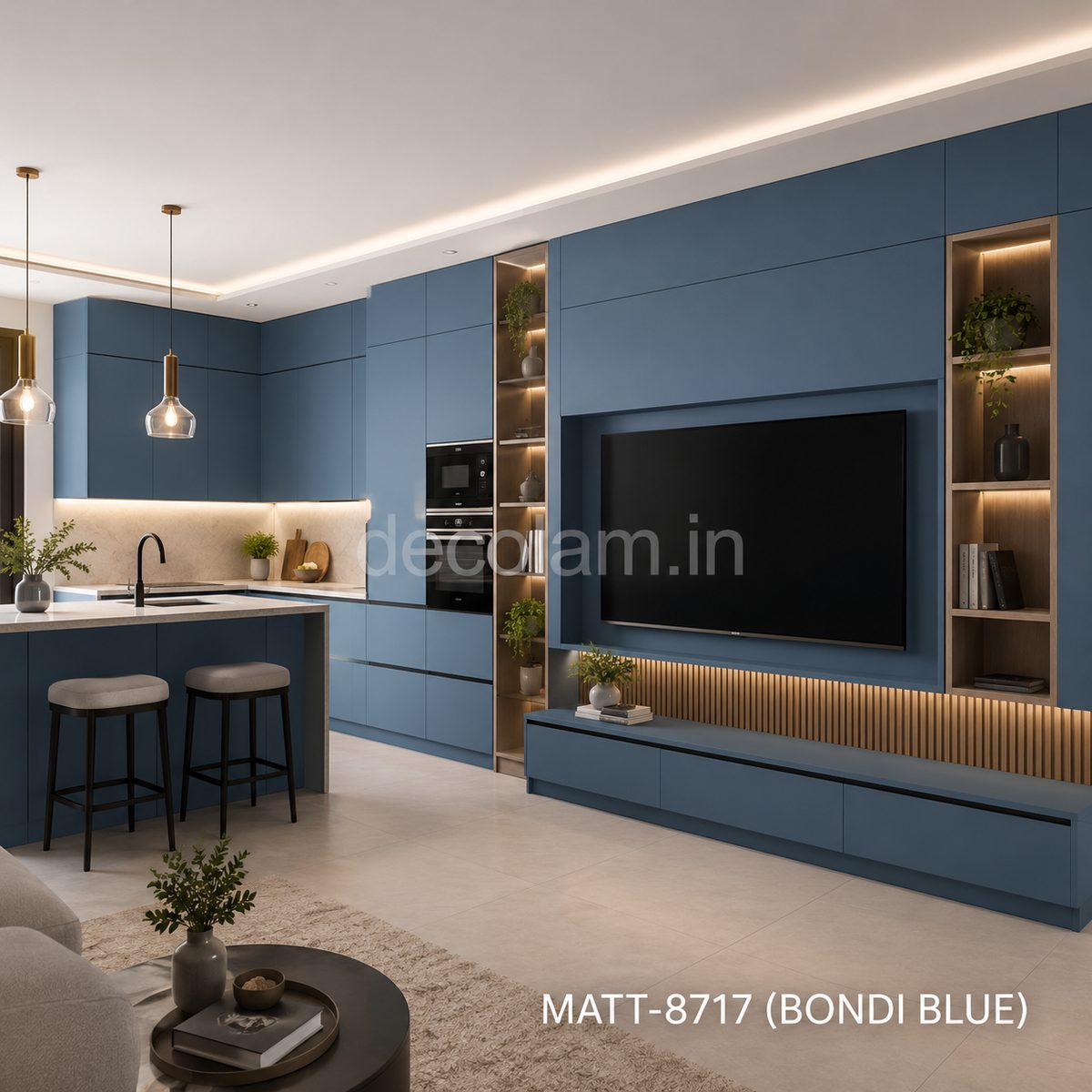 Decolam Matte Series MATT-8721 Blue Green Acrylic Laminate image 3
