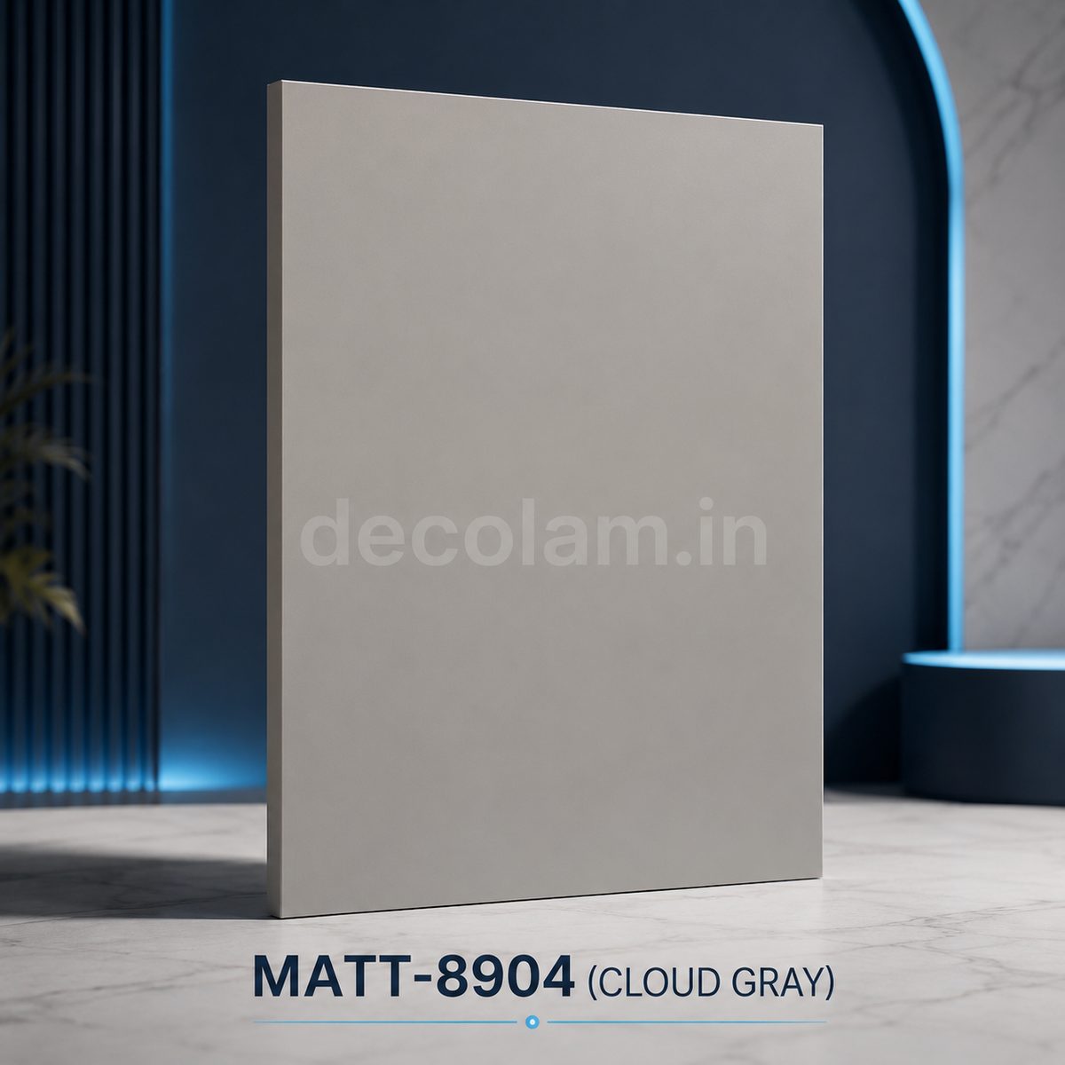 Decolam Matte Series MATT-8904 Cloud Gray Acrylic Laminate image 1