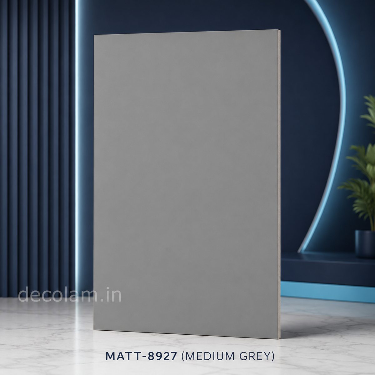 Decolam Matte Series MATT-8927 Medium Grey Acrylic Laminate image 1