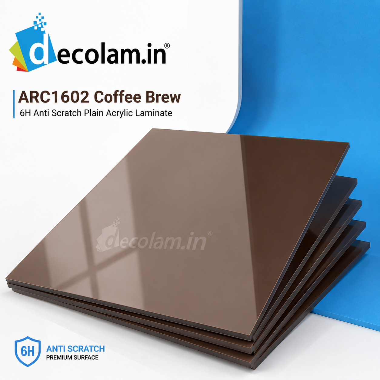 Decolam ARC1602 Coffee Brew 6H Anti Scratch Plain Acrylic Laminate image 1
