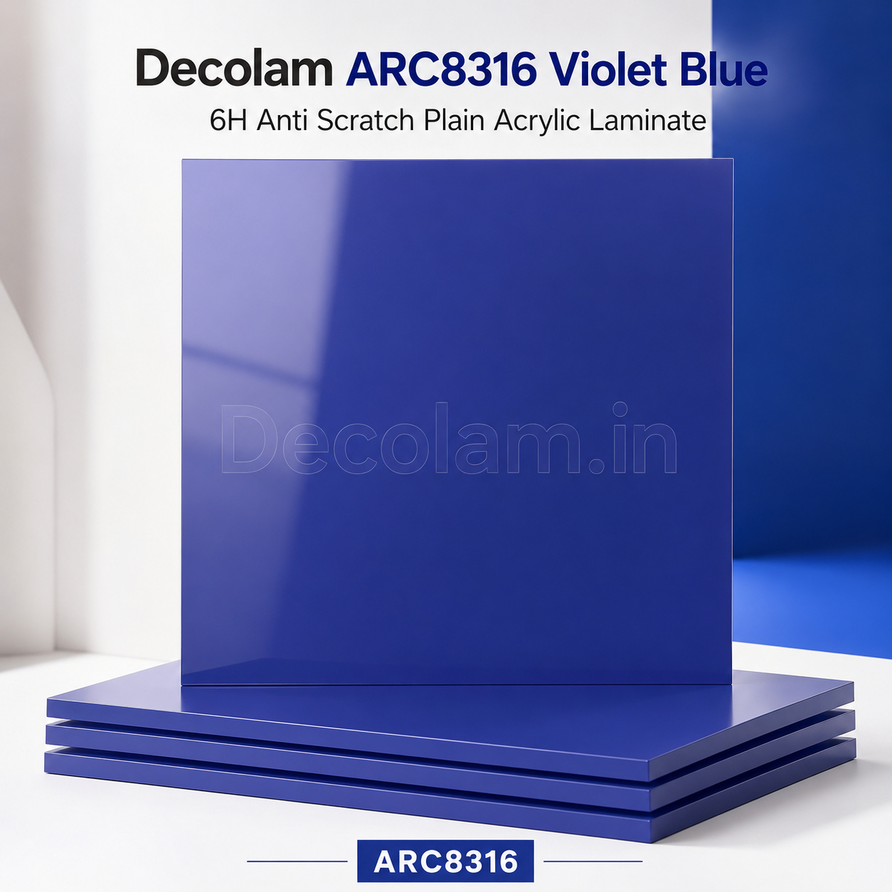 Decolam ARC8316 Violet Blue 6H Anti Scratch Plain Acrylic Laminate image 1