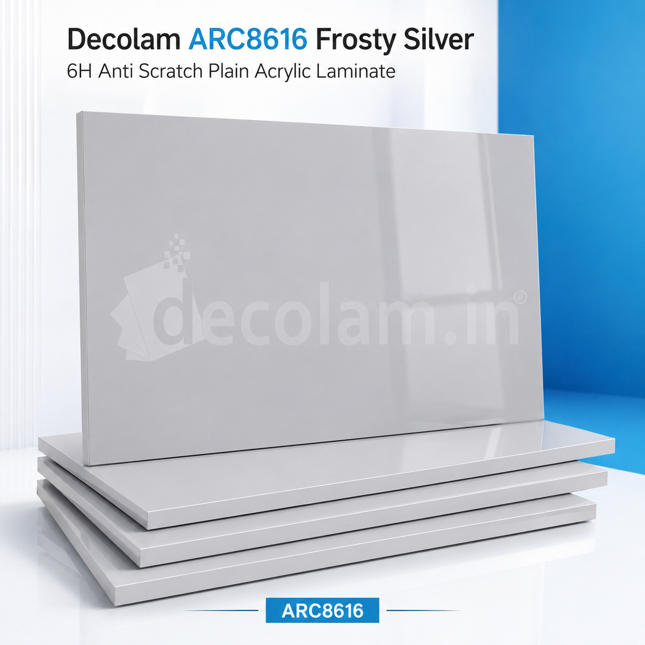 Decolam ARC8616 Frosty Silver 6H Anti Scratch Plain Acrylic Laminate