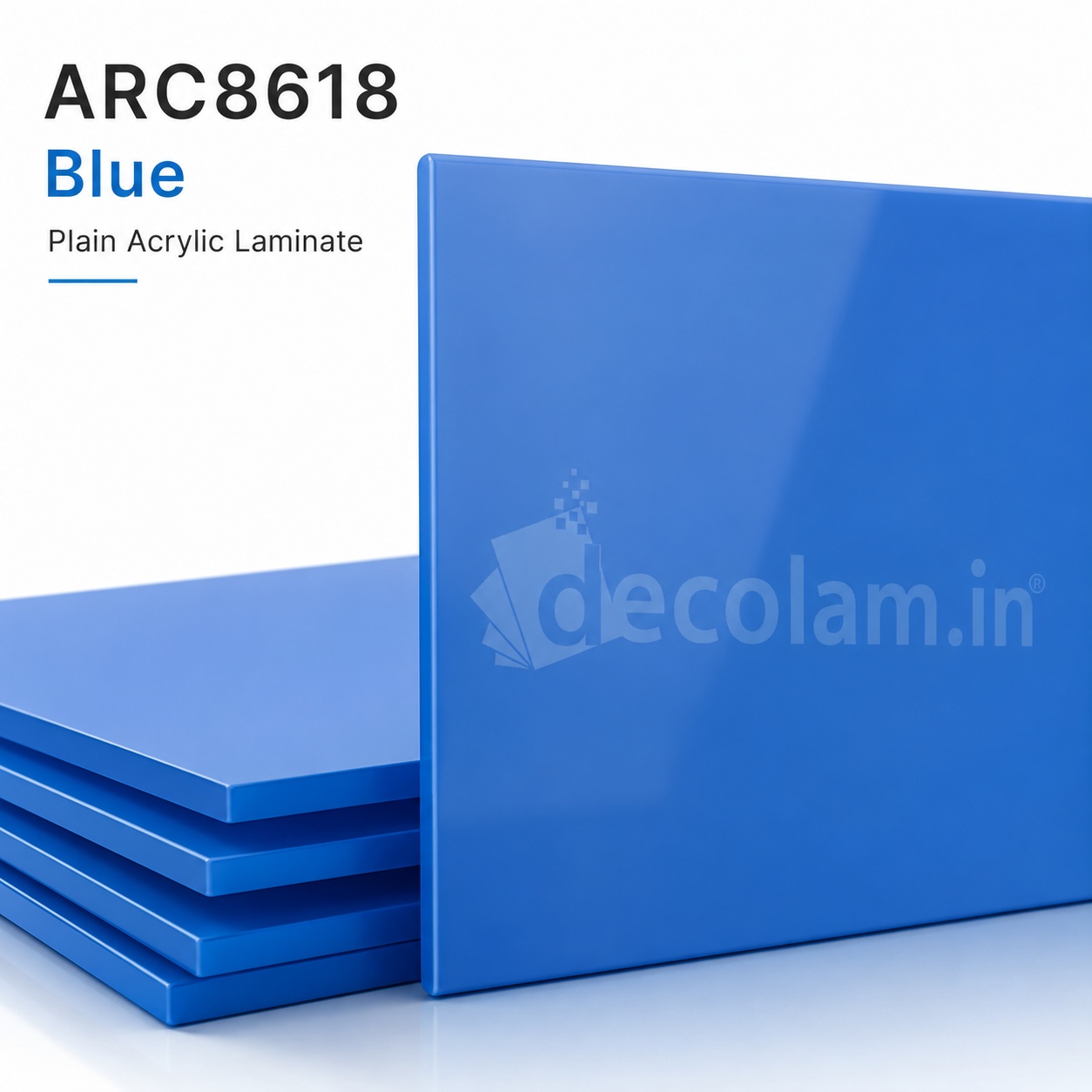 Decolam ARC8618 Blue 6H Anti Scratch Plain Acrylic Laminate
