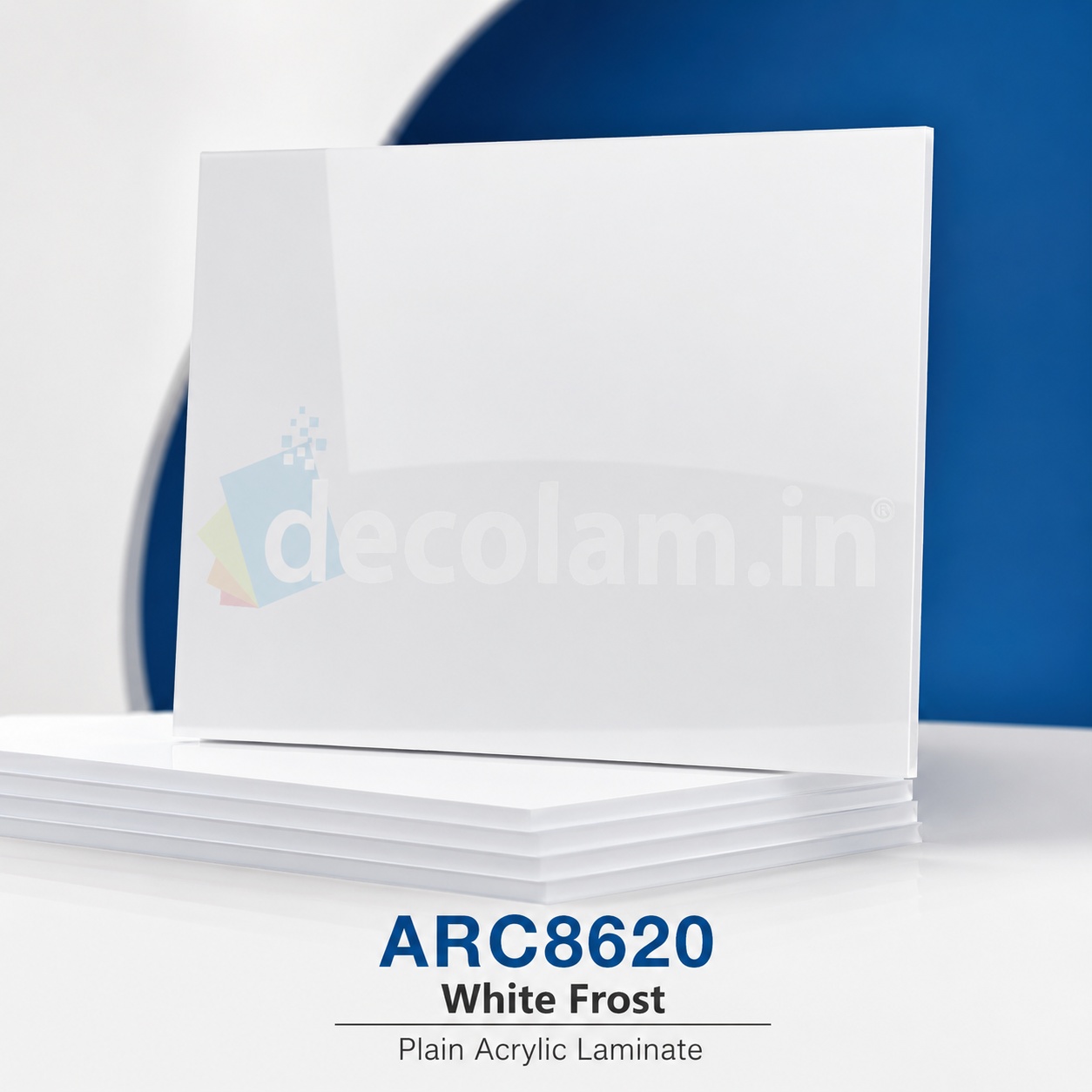Decolam ARC8620 White Frost 6H Anti Scratch Plain Acrylic Laminate
