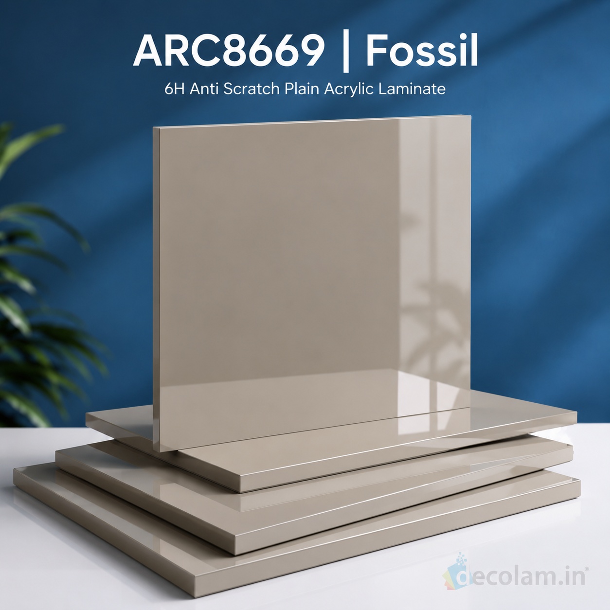Decolam ARC8669 Fossil 6H Anti Scratch Plain Acrylic Laminate image 1