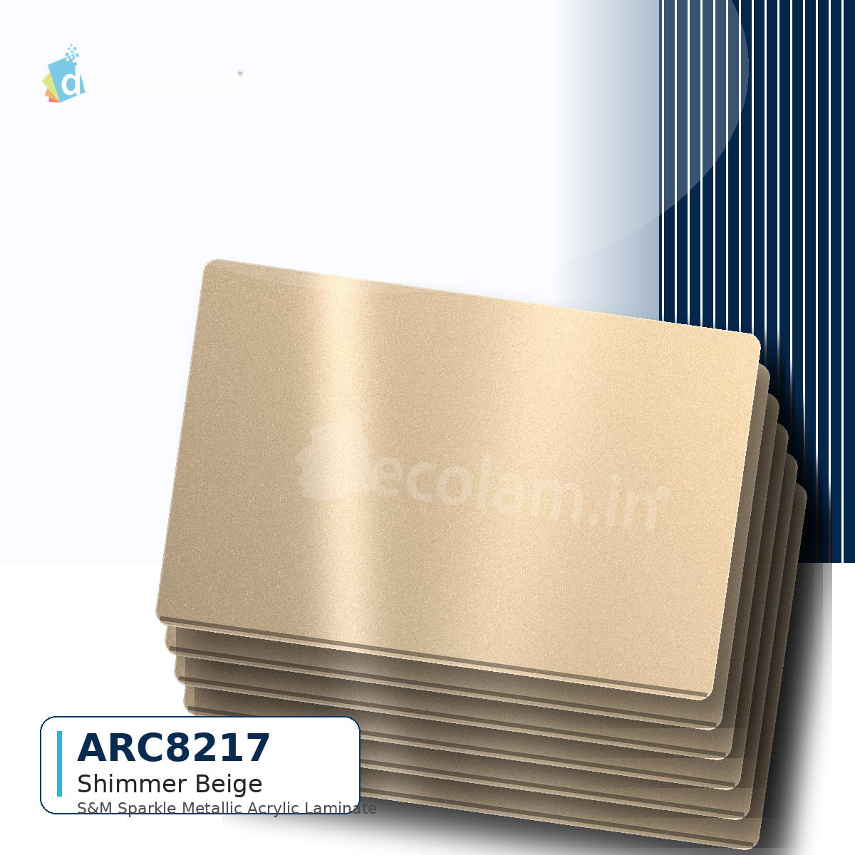 Decolam S&M Series ARC 8217 Shimmer Beige Acrylic Laminate image 1
