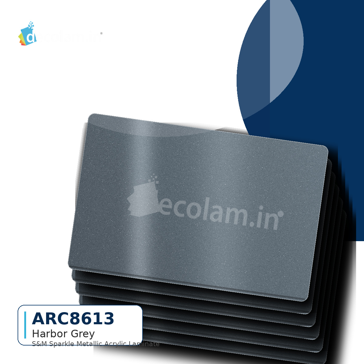Decolam S&M Series ARC 8613 Harbor Grey Acrylic Laminate image 1