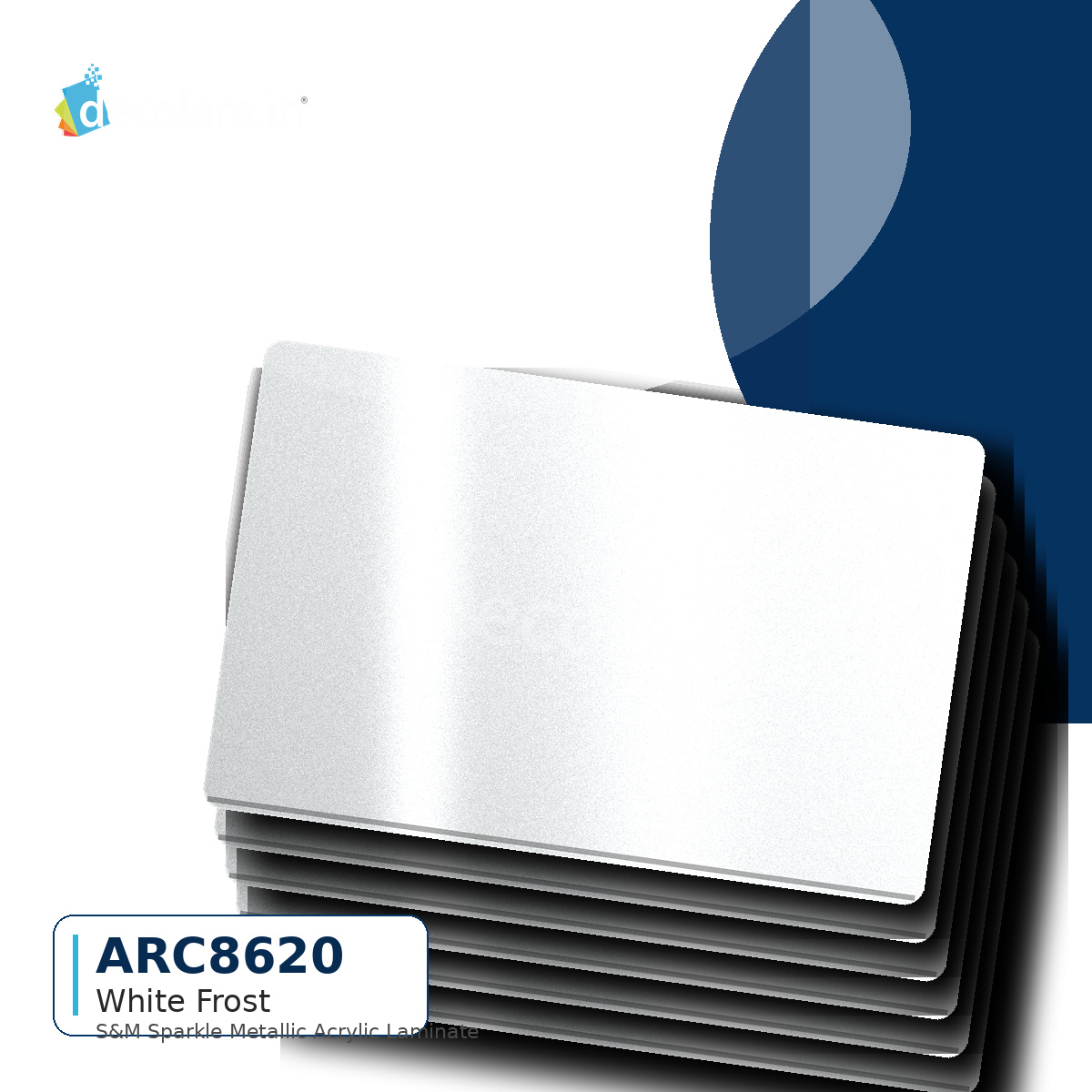 Decolam S&M Series ARC 8620 White Frost Acrylic Laminate image 1