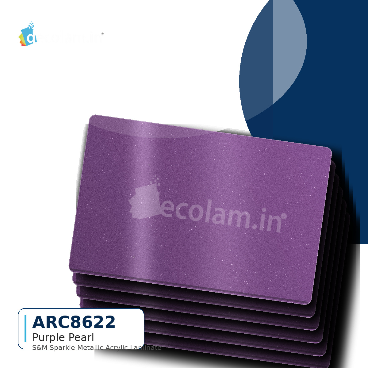 Decolam S&M Series ARC 8622 Purple Pearl Acrylic Laminate image 1