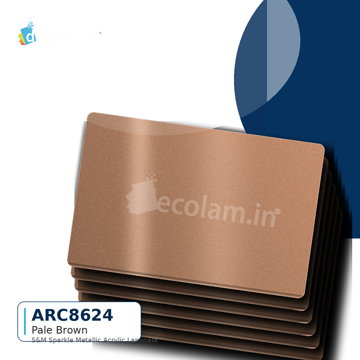 Decolam S&M Series ARC 8624 Pale Brown Acrylic Laminate image 1