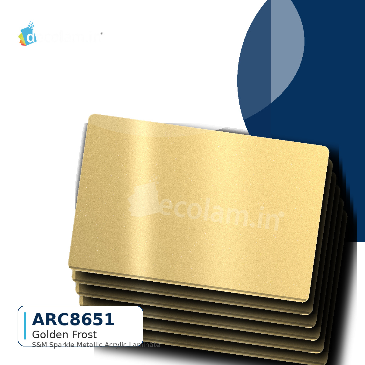 Decolam S&M Series ARC 8651 Golden Frost Acrylic Laminate image 1